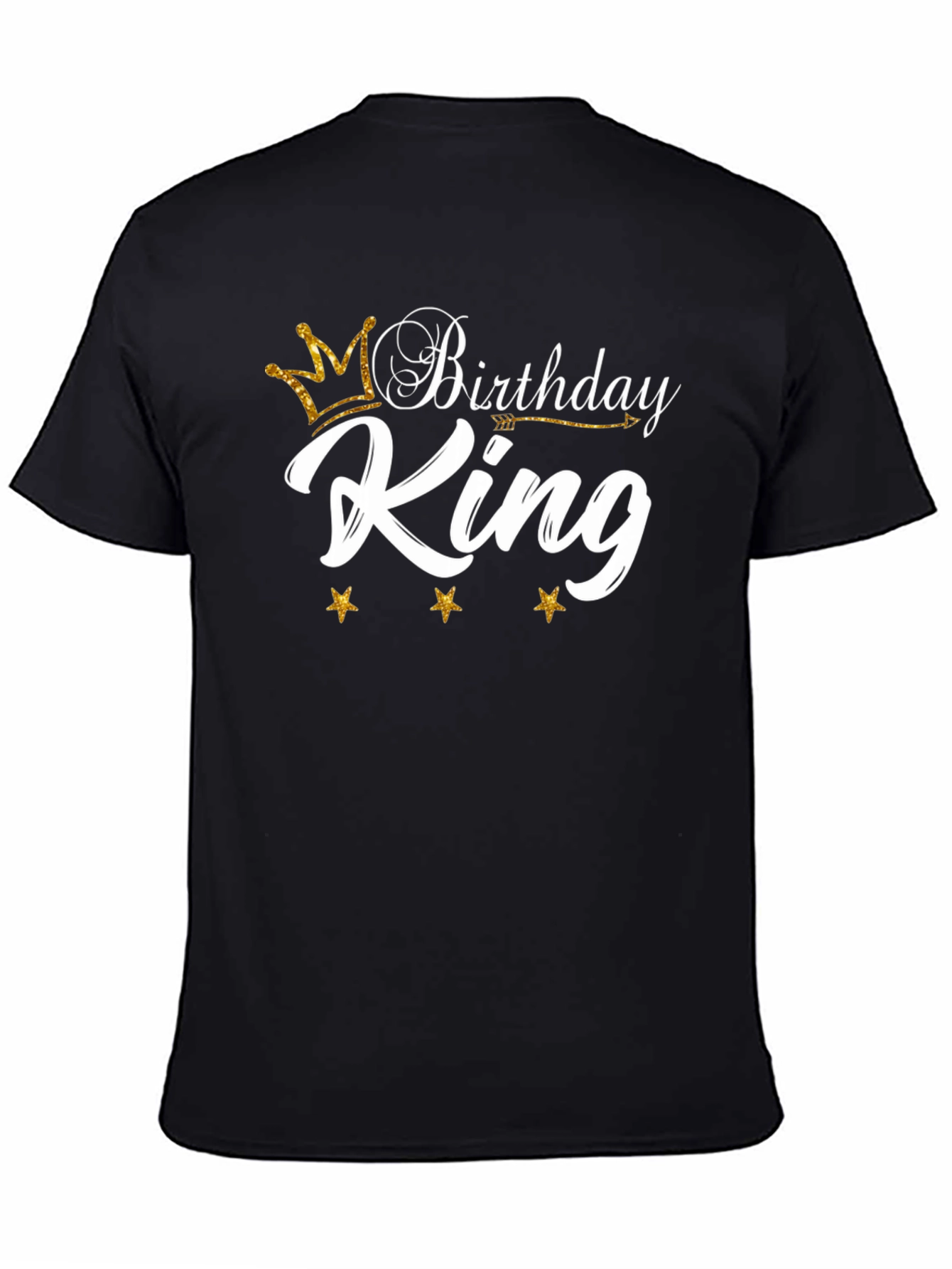 Birthday King Graphic T-Shirt - Black