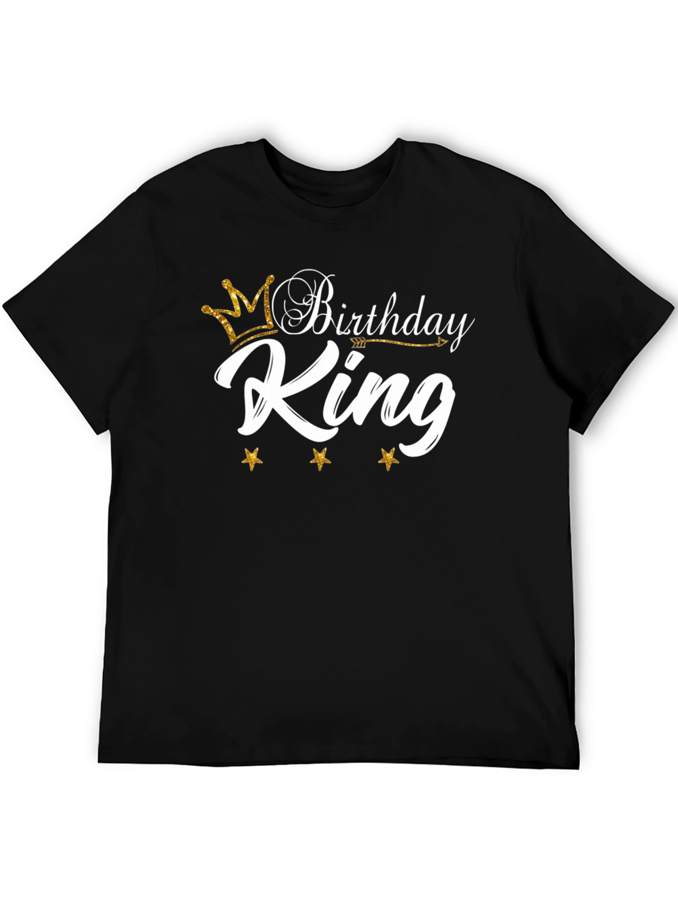 Birthday King Graphic T-Shirt - Black