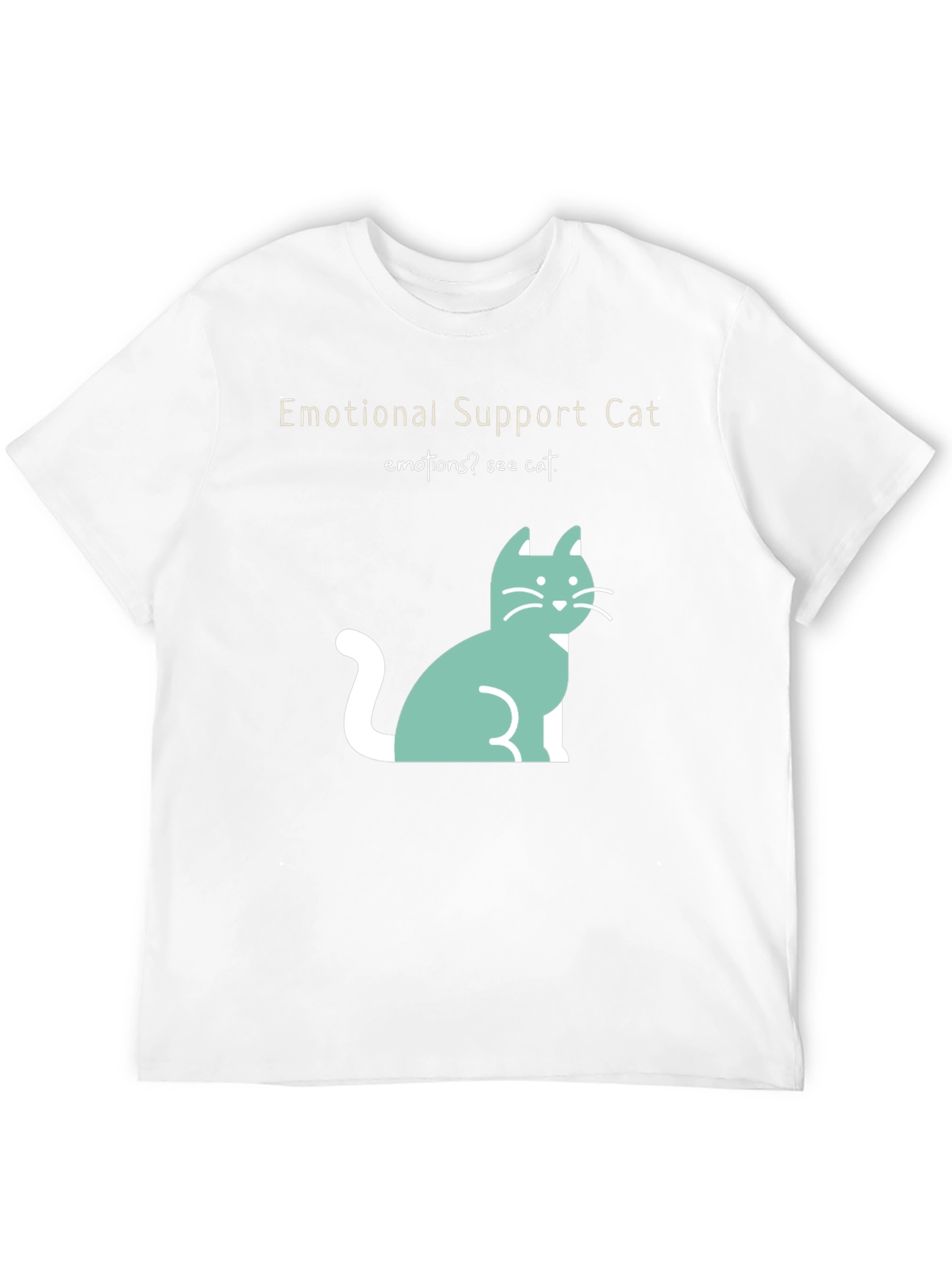 Emotional Support Cat T-Shirt Cute Cat Design