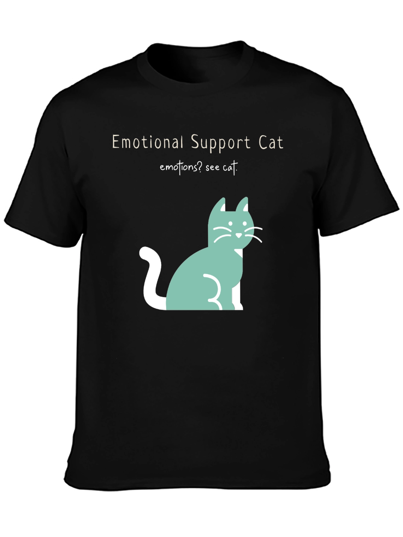 Emotional Support Cat T-Shirt Cute Cat Design