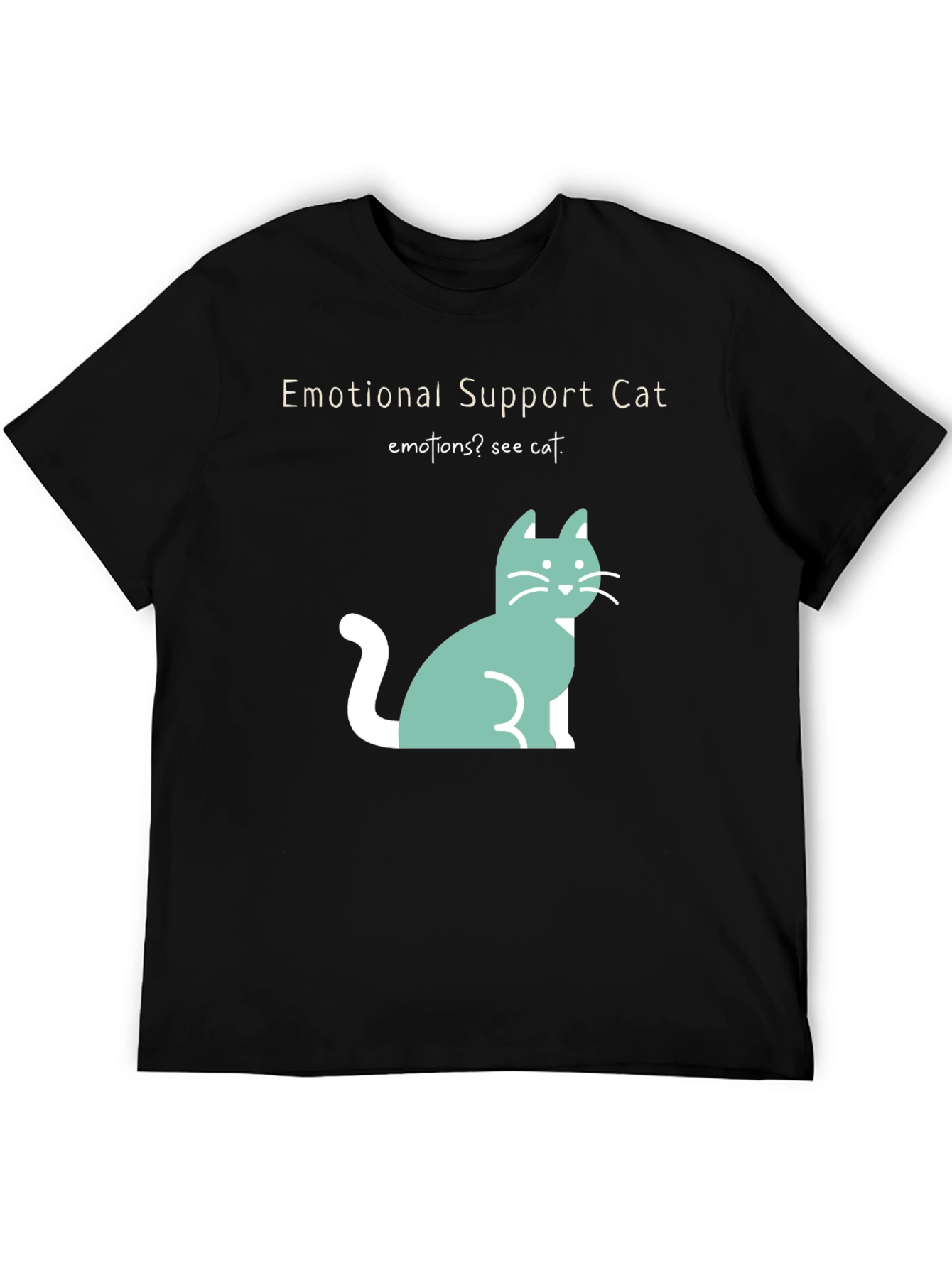 Emotional Support Cat T-Shirt Cute Cat Design