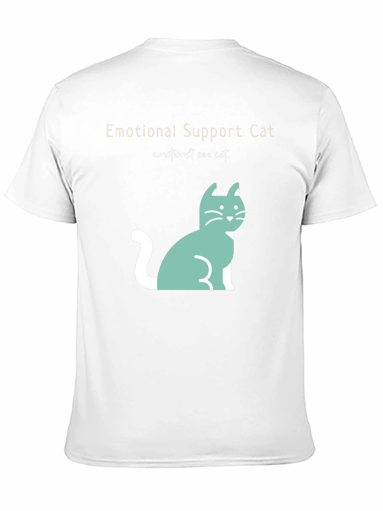 Emotional Support Cat T-Shirt Cute Cat Design