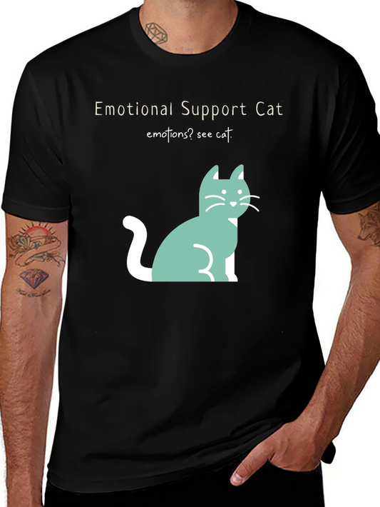 Emotional Support Cat T-Shirt Cute Cat Design