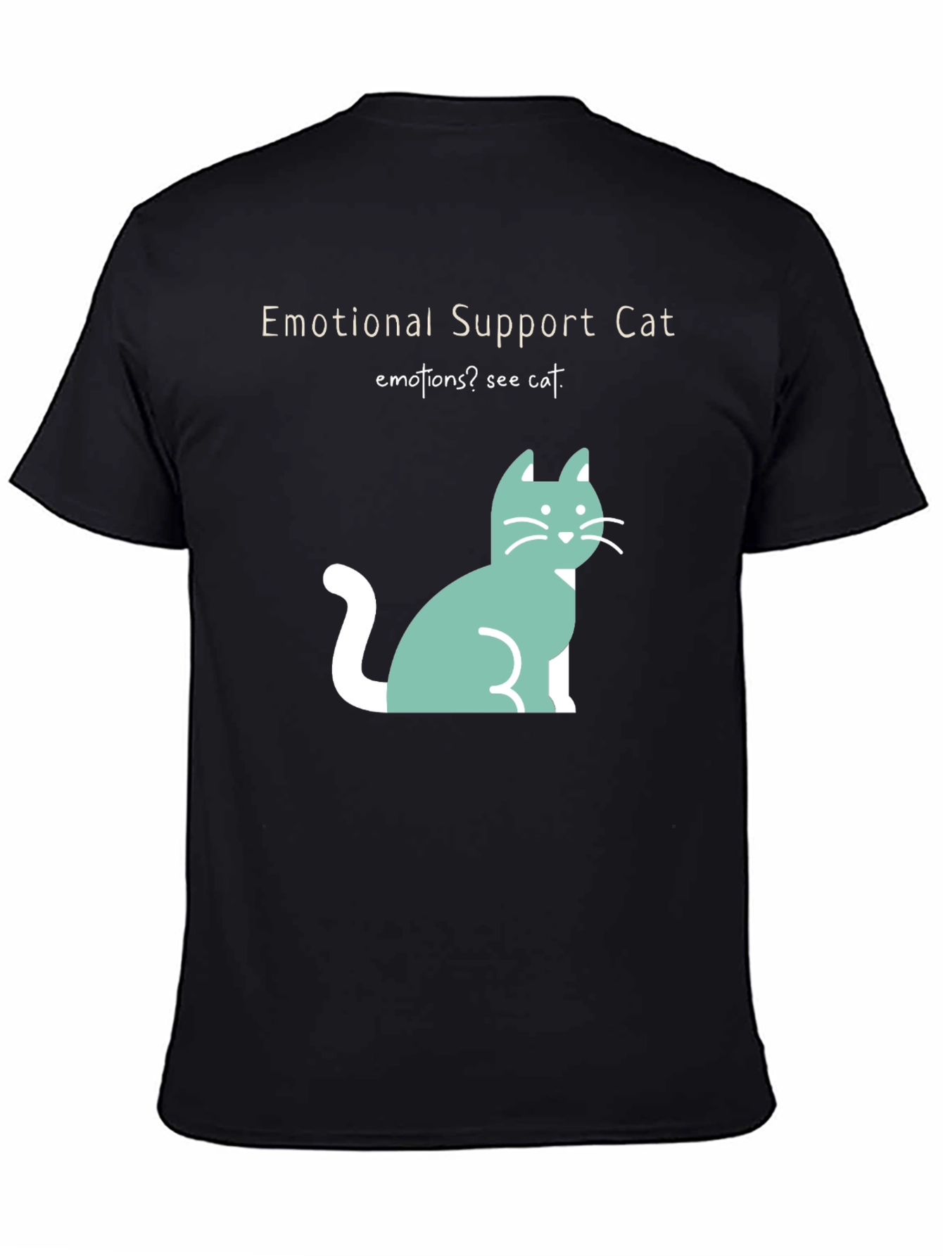 Emotional Support Cat T-Shirt Cute Cat Design