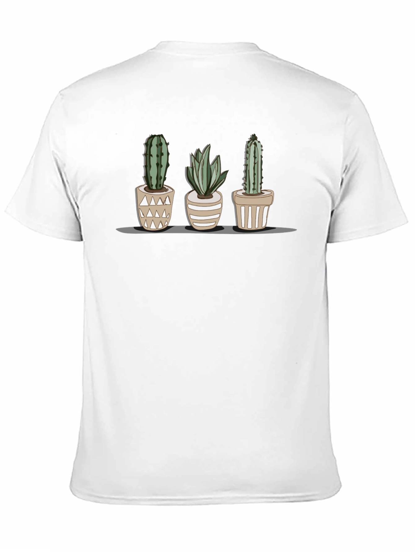 Cactus Trio T-Shirt - Stylish Botanical Print