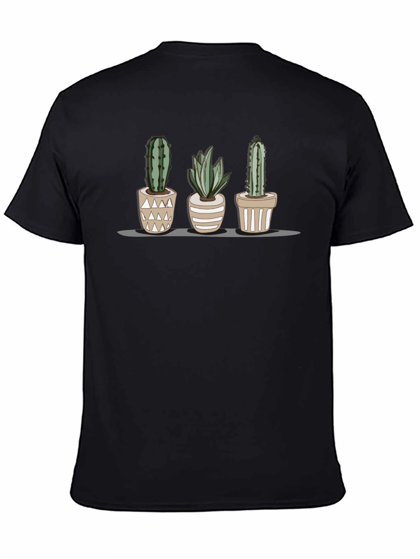 Cactus Trio T-Shirt - Stylish Botanical Print