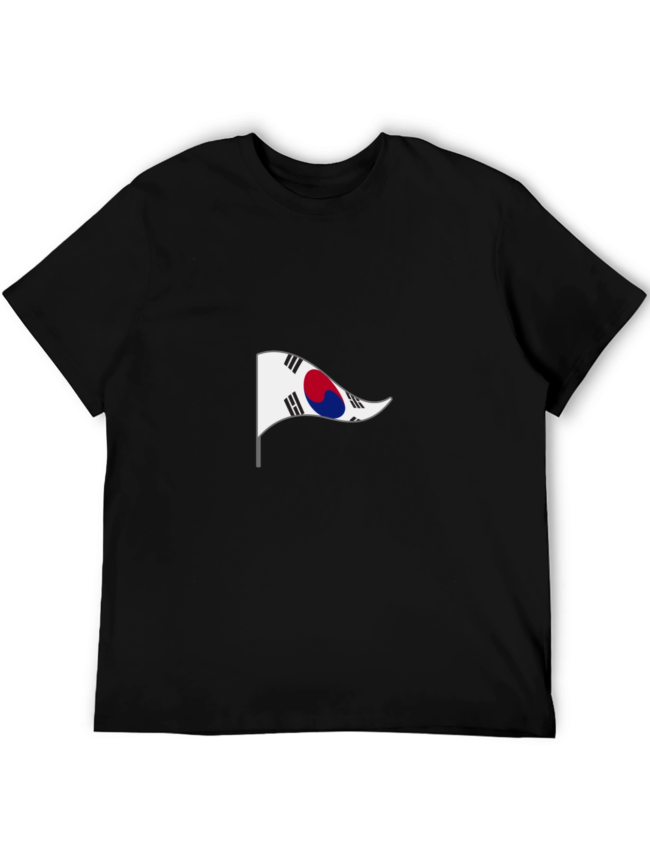 South Korea Flag Black T-Shirt
