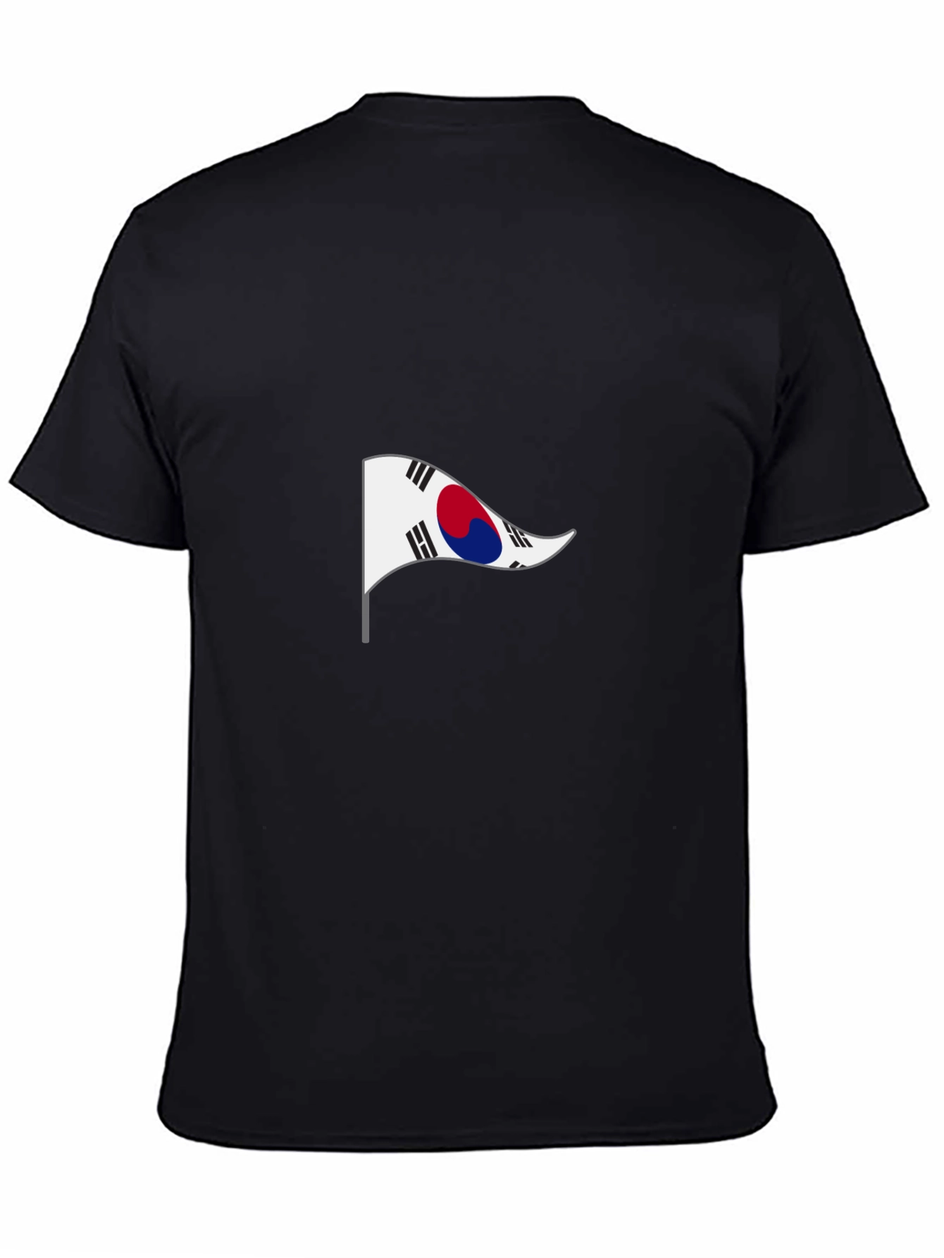 South Korea Flag Black T-Shirt
