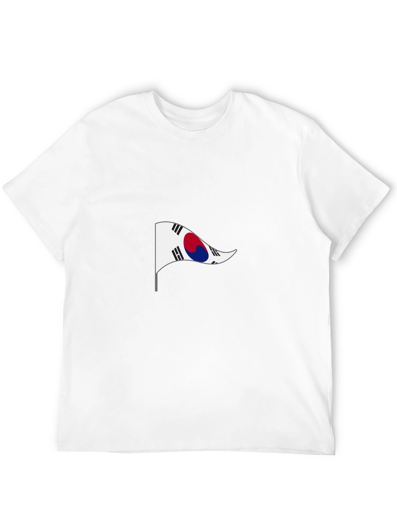 South Korea Flag Black T-Shirt