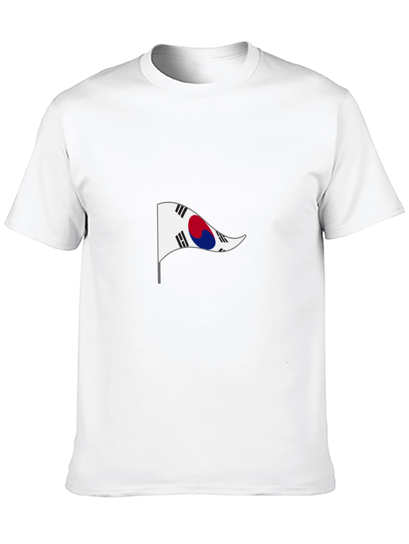 South Korea Flag Black T-Shirt