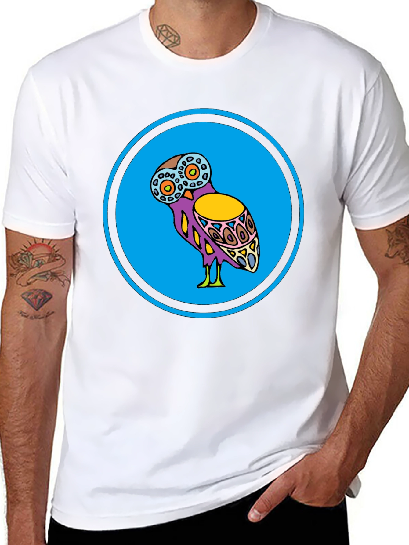 Owl Graphic Print Tee - Stylish & Unique Design