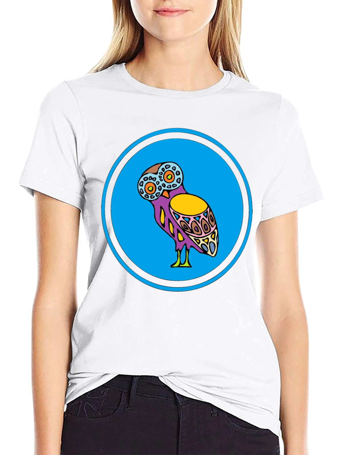 Owl Graphic Print Tee - Stylish & Unique Design