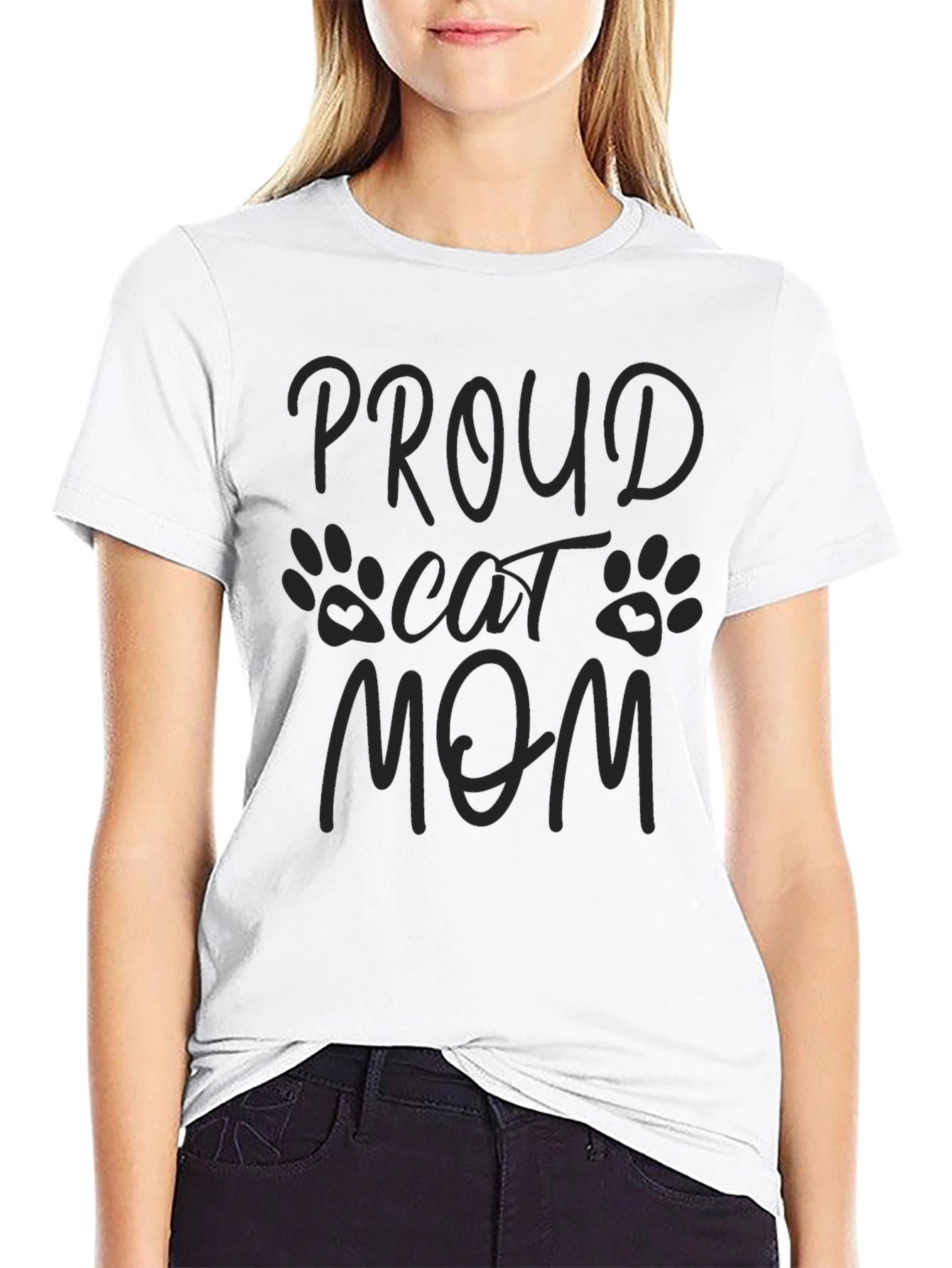 Proud Cat Mom Graphic T-Shirt
