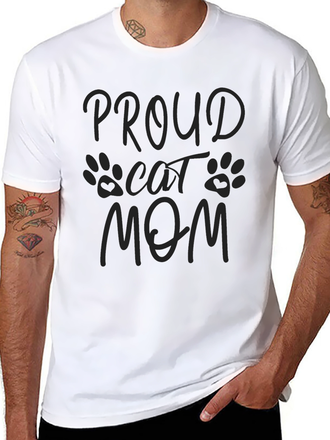 Proud Cat Mom Graphic T-Shirt