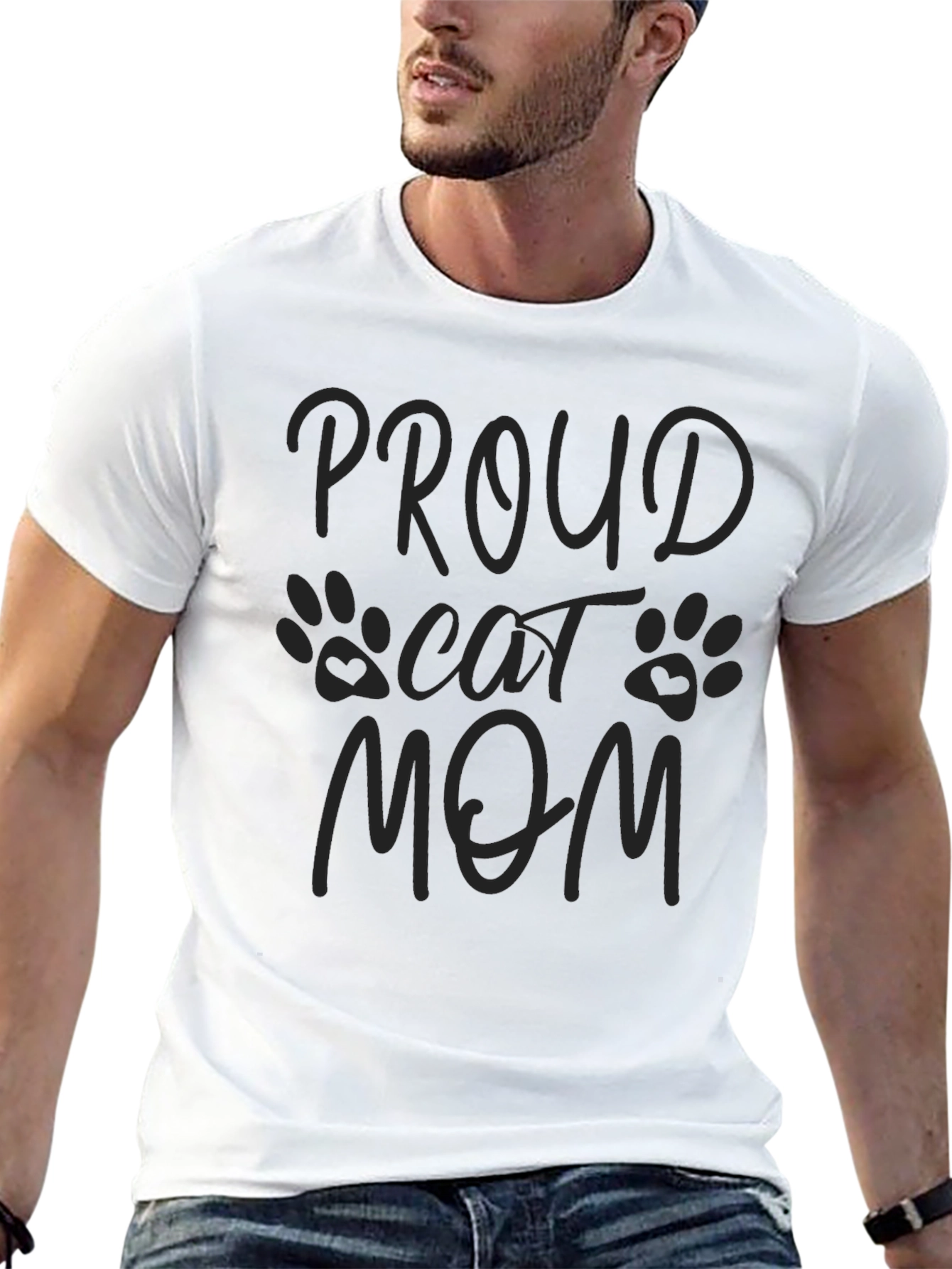 Proud Cat Mom Graphic T-Shirt