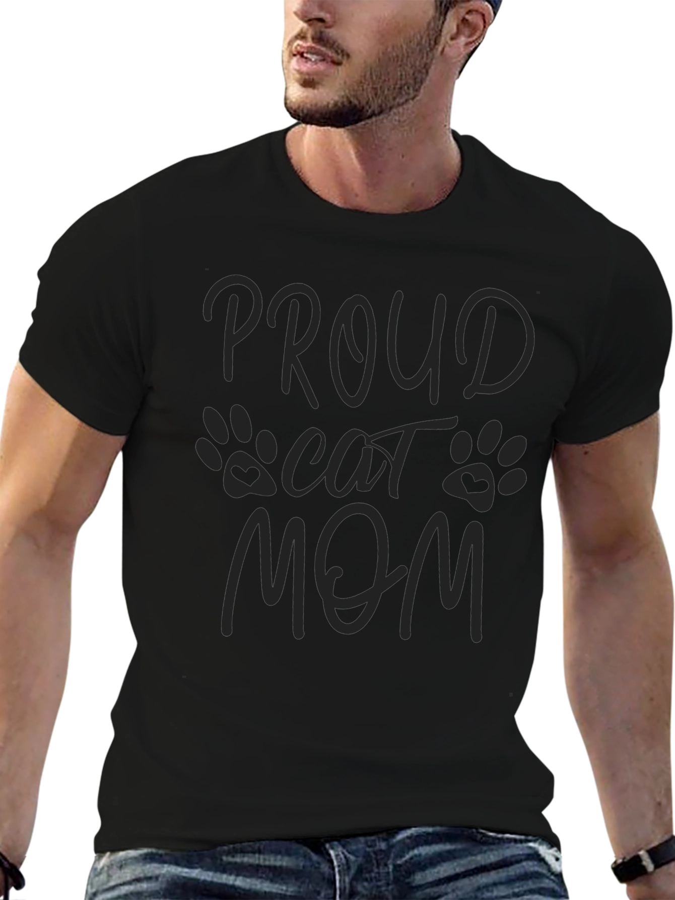 Proud Cat Mom Graphic T-Shirt