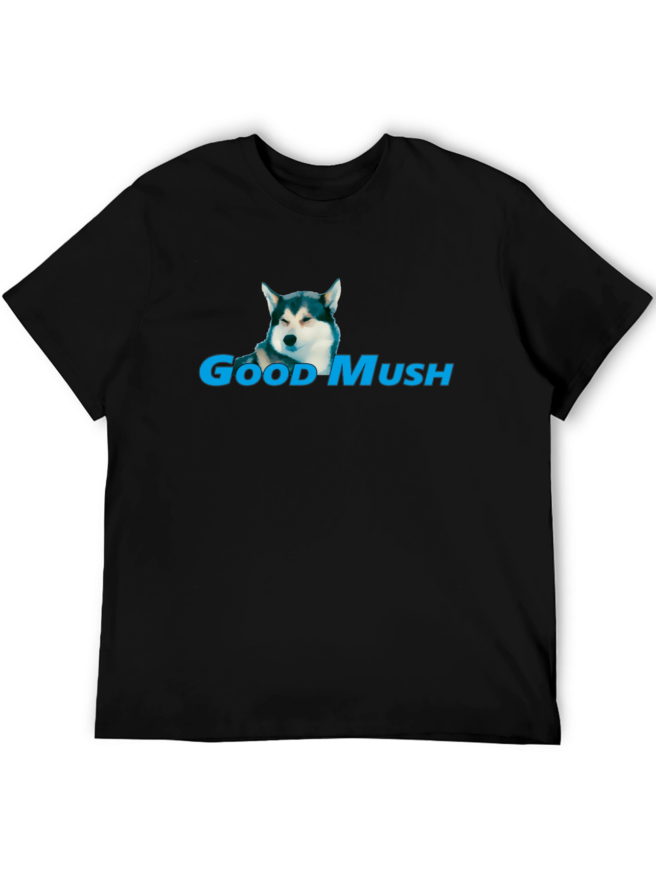 Good Mush Husky Graphic Black T-Shirt