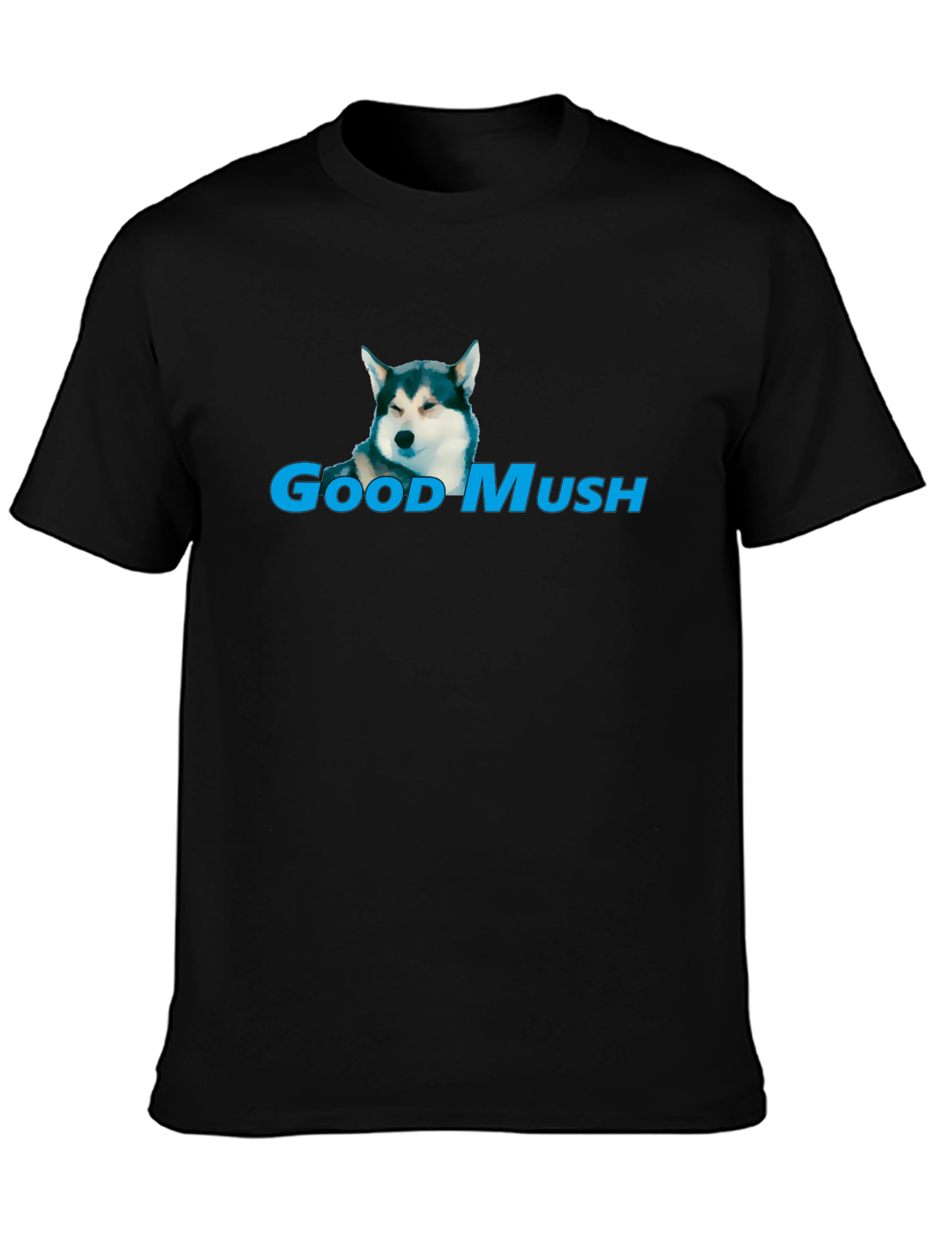 Good Mush Husky Graphic Black T-Shirt