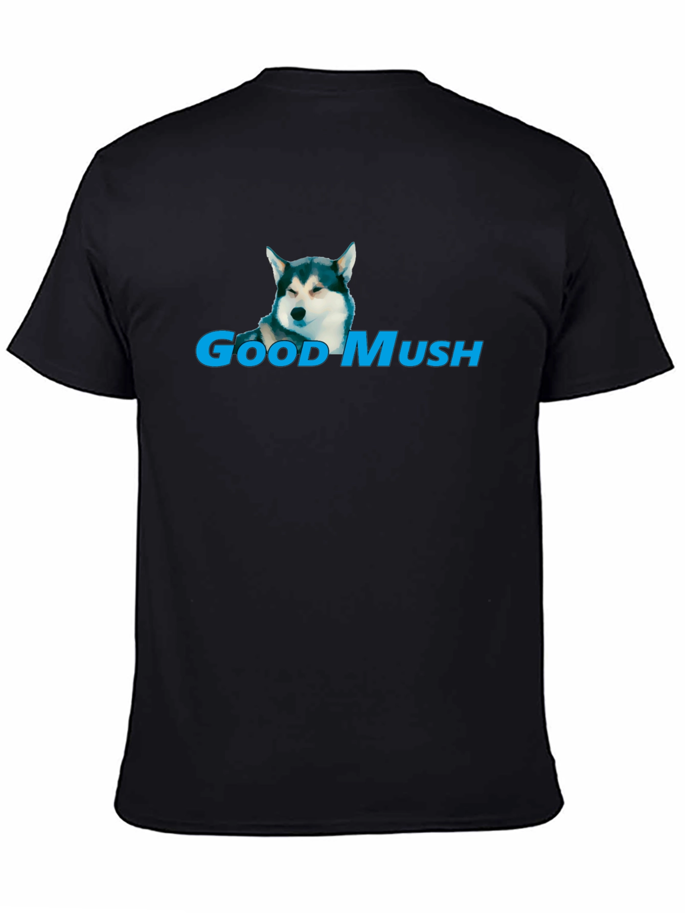 Good Mush Husky Graphic Black T-Shirt
