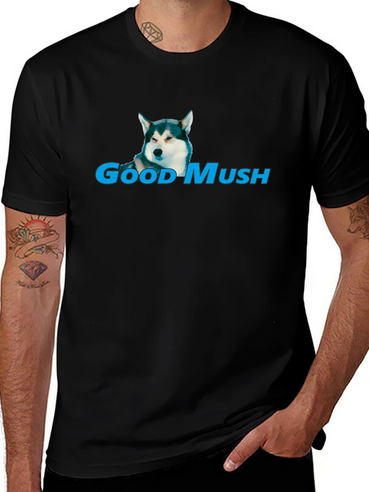 Good Mush Husky Graphic Black T-Shirt