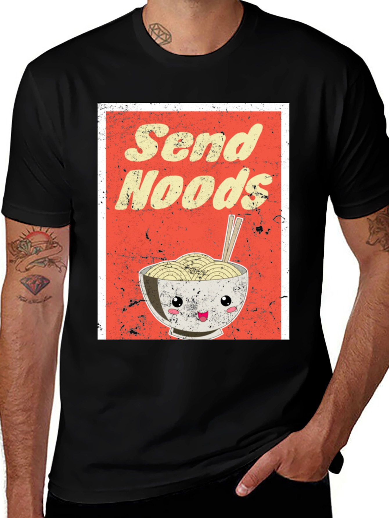 Send Noods Ramen Graphic Tee - Foodie T-Shirt