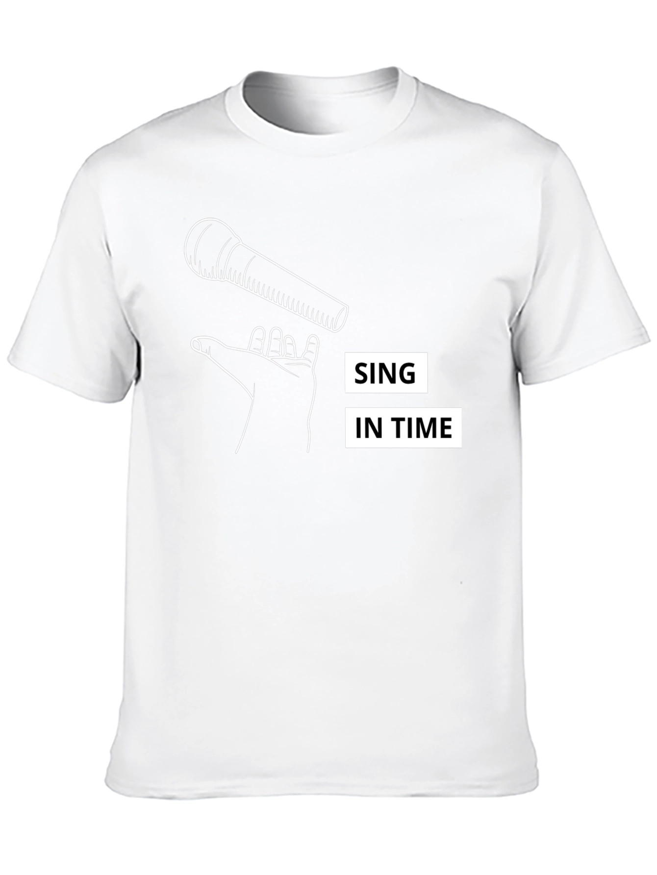 Sing in Time Black Graphic Tee
