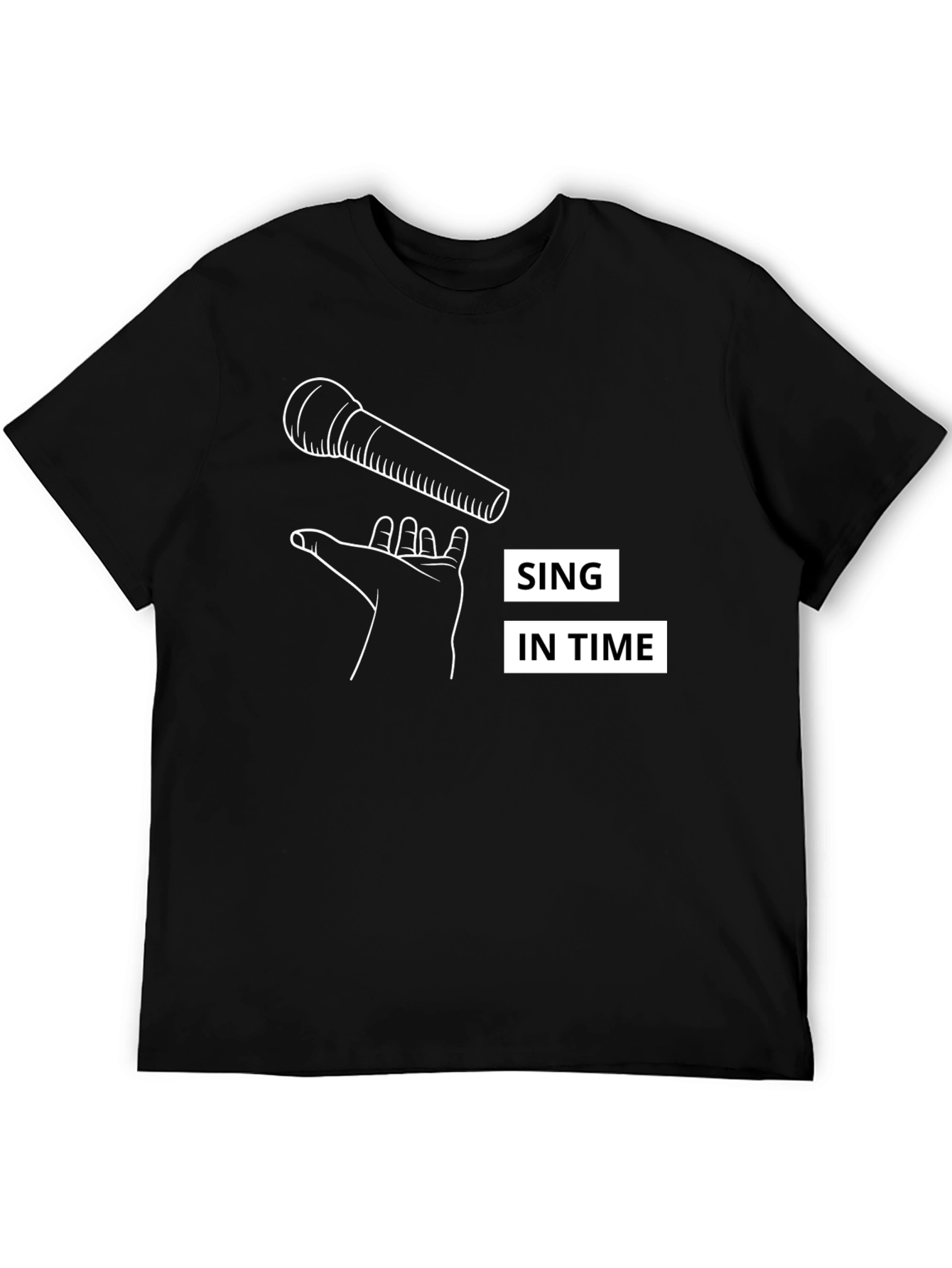 Sing in Time Black Graphic Tee