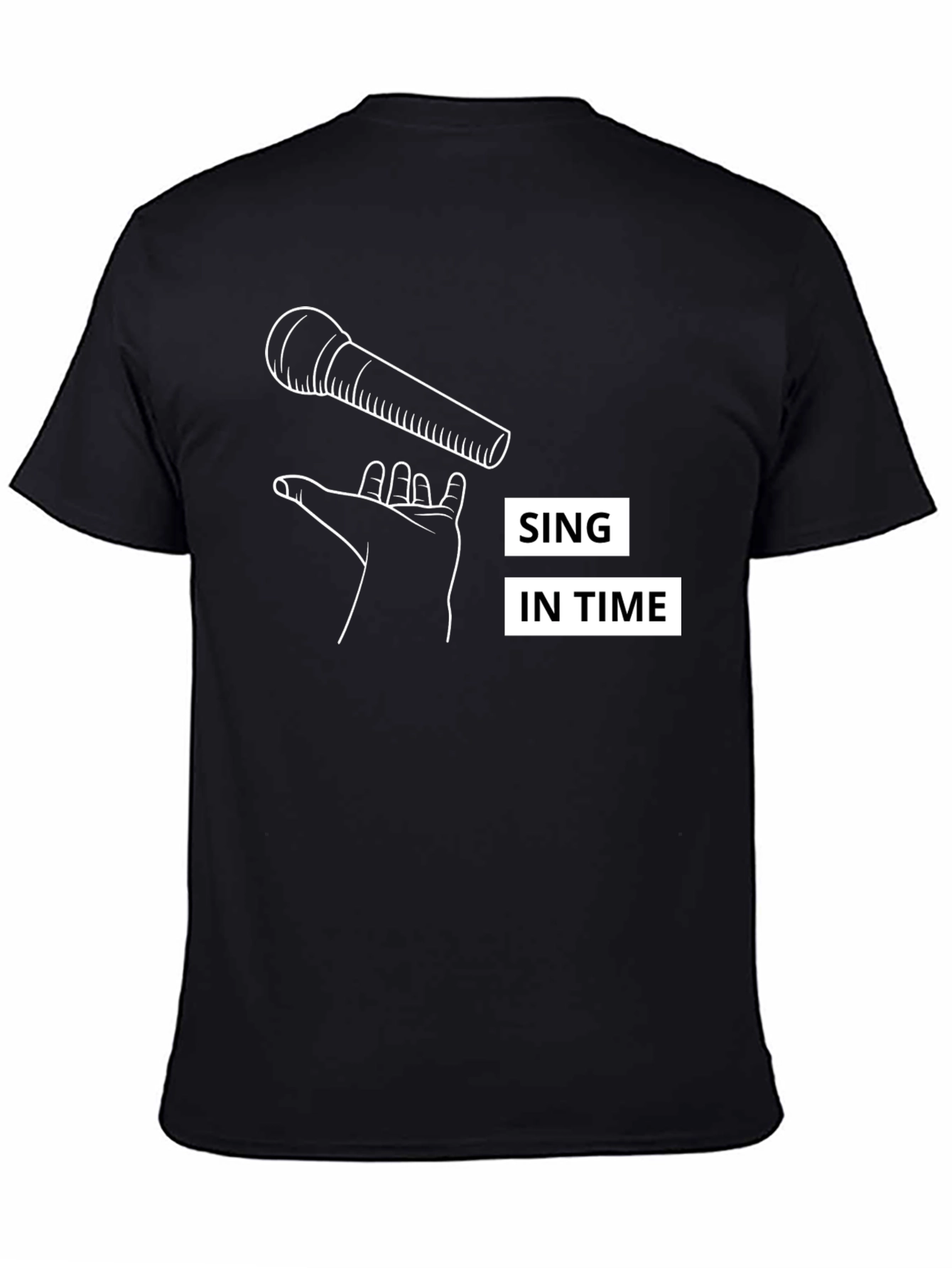 Sing in Time Black Graphic Tee