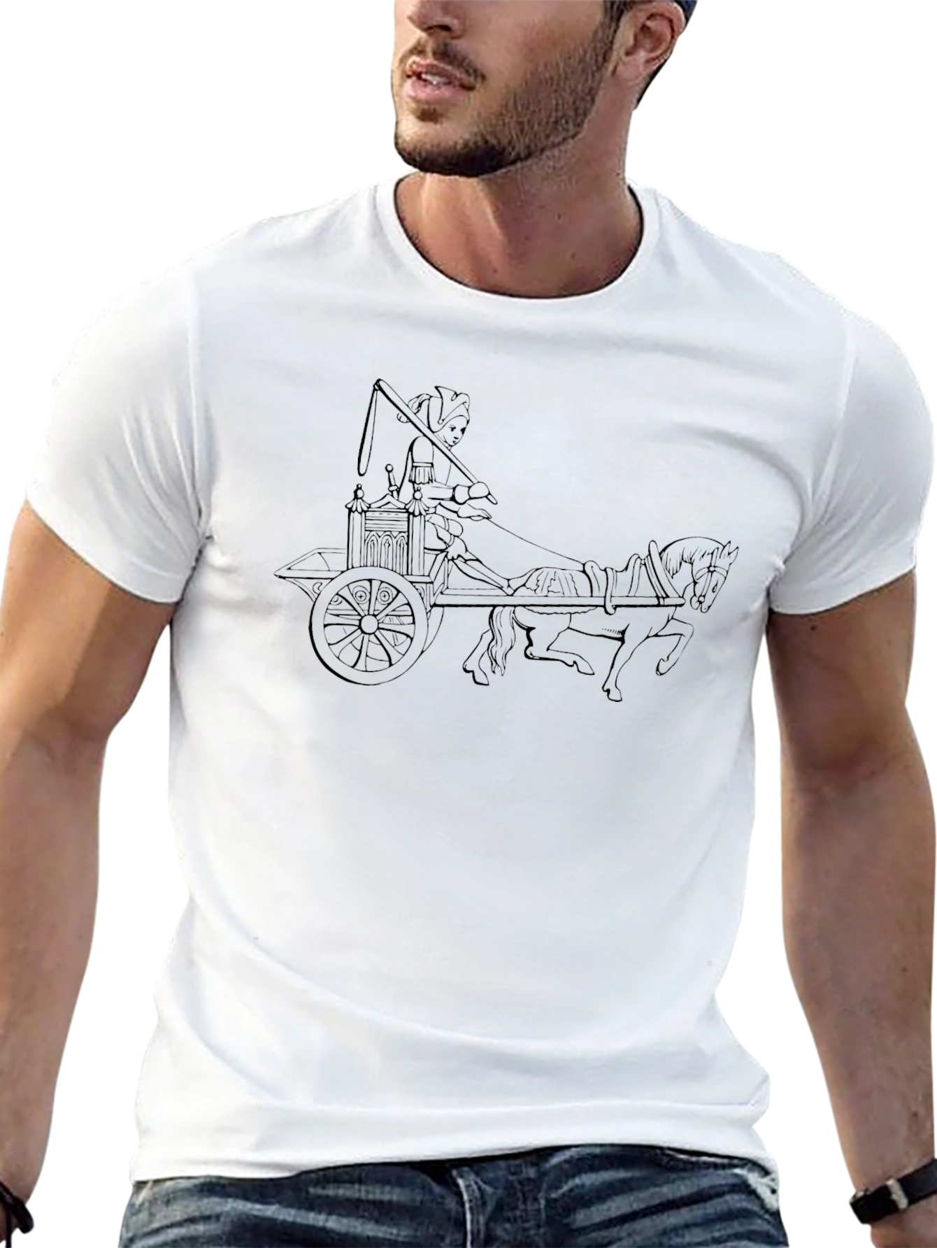 Chariot Graphic T-Shirt - Mens Black Tee