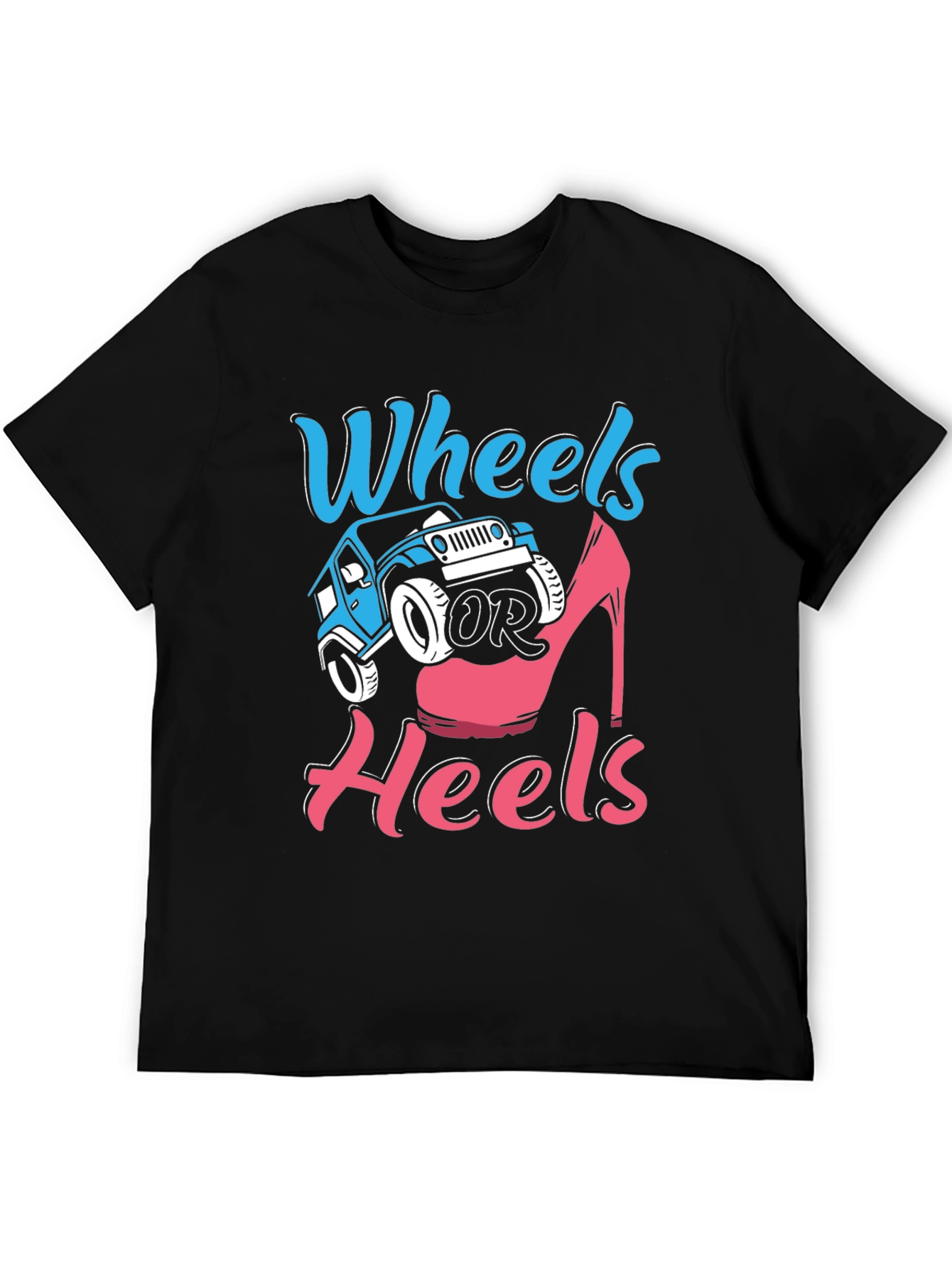 Wheels or Heels Gender Reveal T-Shirt