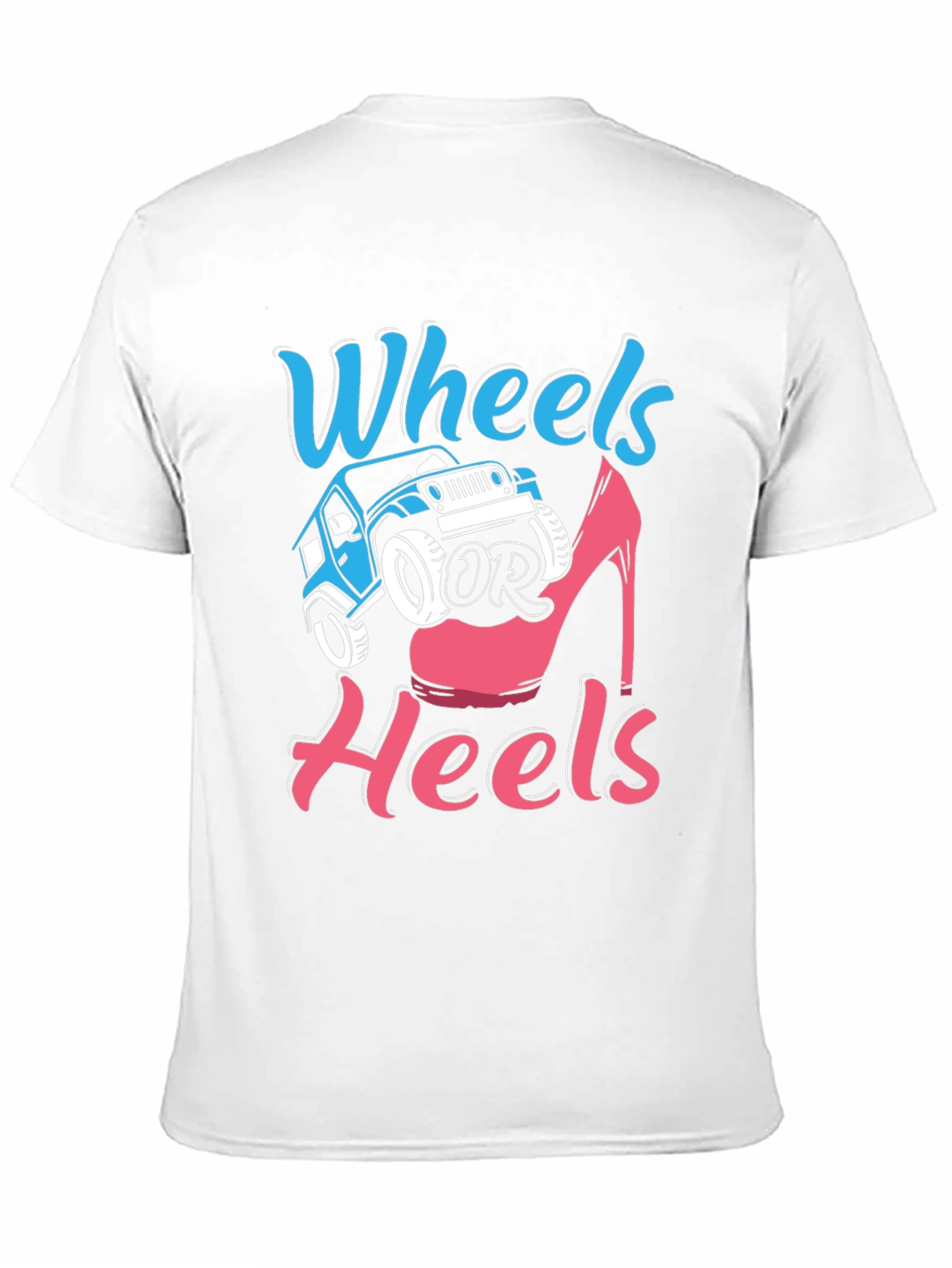 Wheels or Heels Gender Reveal T-Shirt