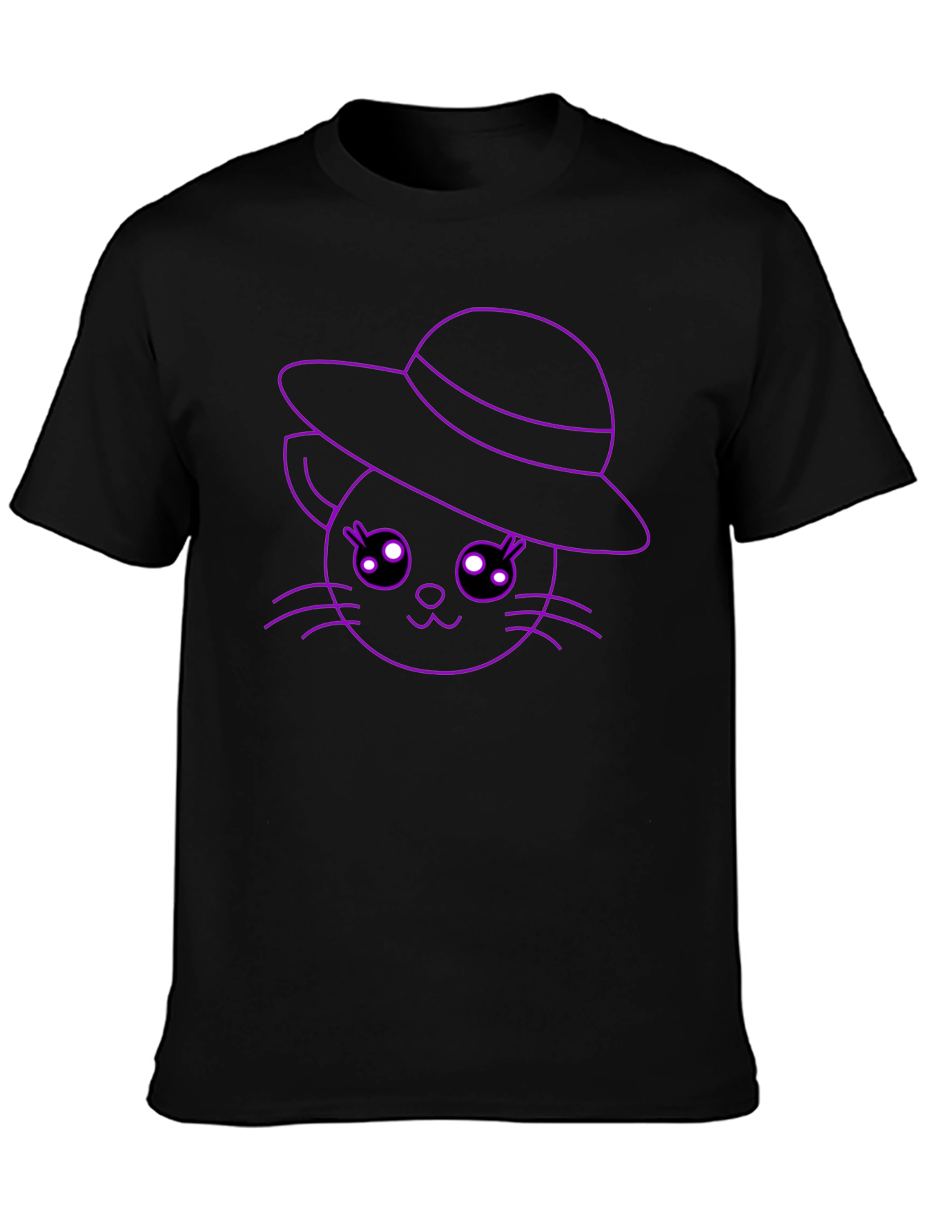 Cute Cat in Hat T-Shirt - Unisex Style