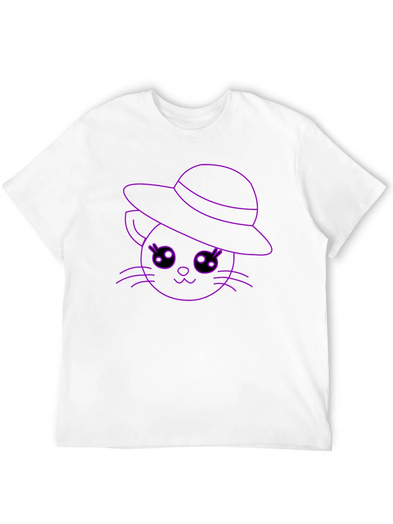 Cute Cat in Hat T-Shirt - Unisex Style