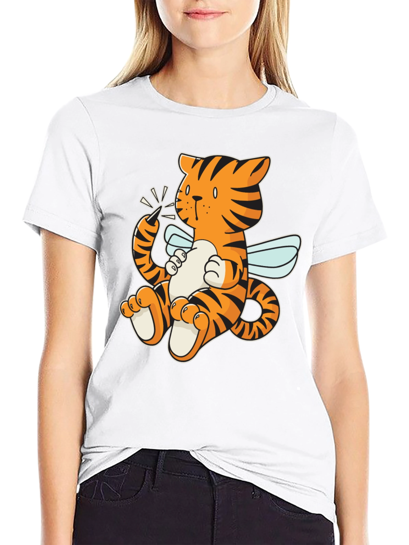 Tiger Bee Graphic T-Shirt - Fun & Unique Design