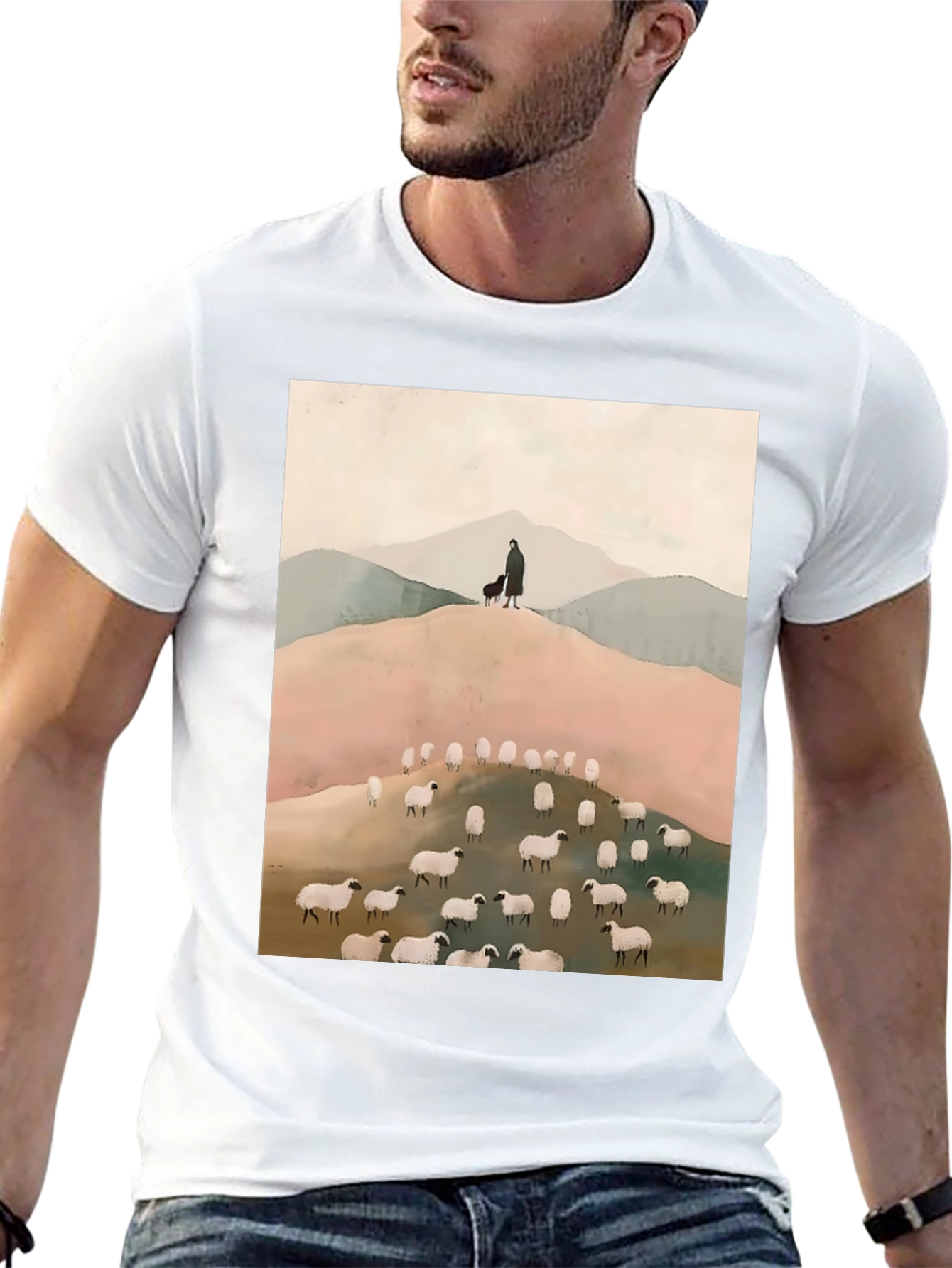 Shepherd and Sheep Graphic Tee