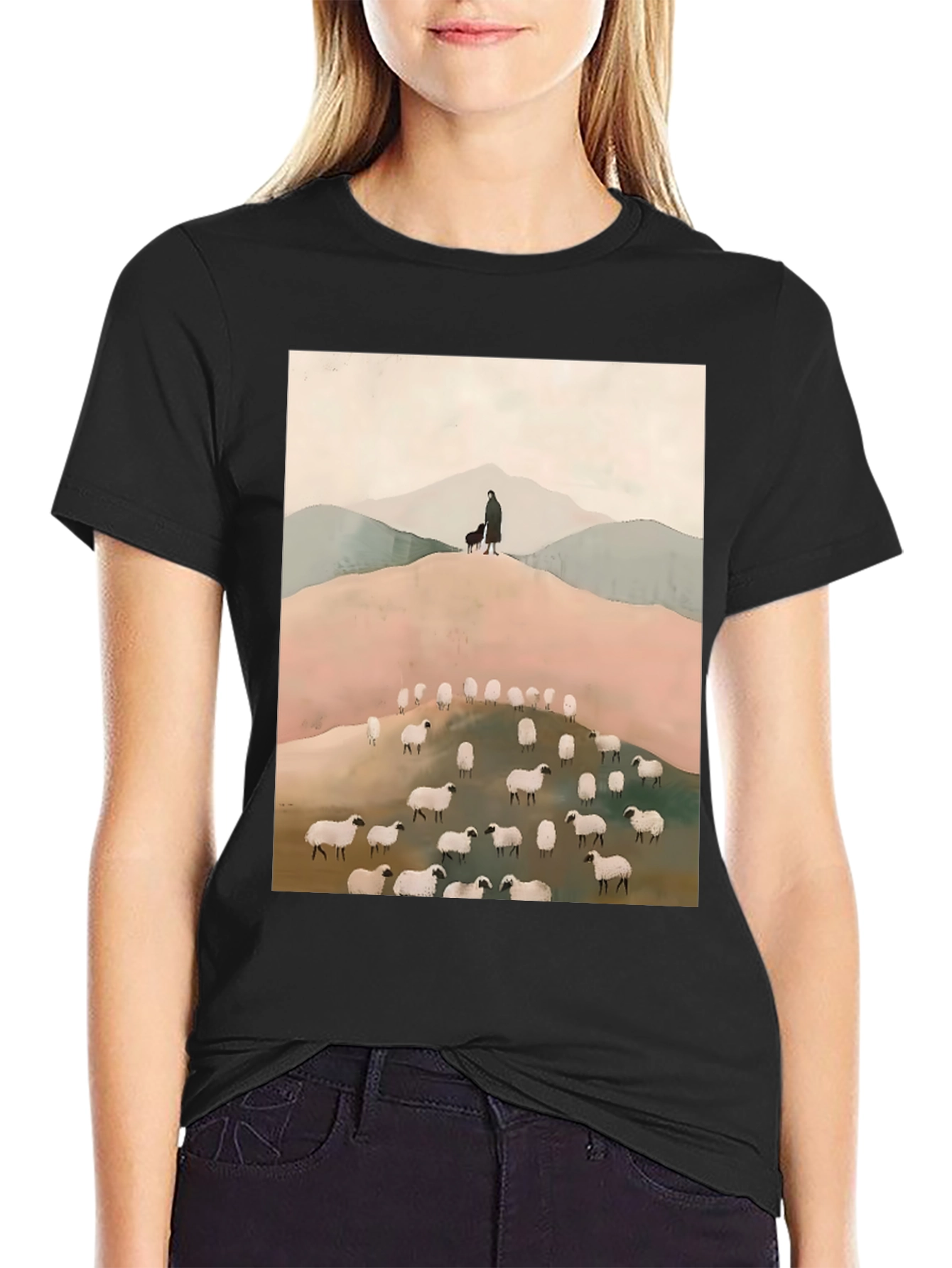 Shepherd and Sheep Graphic Tee