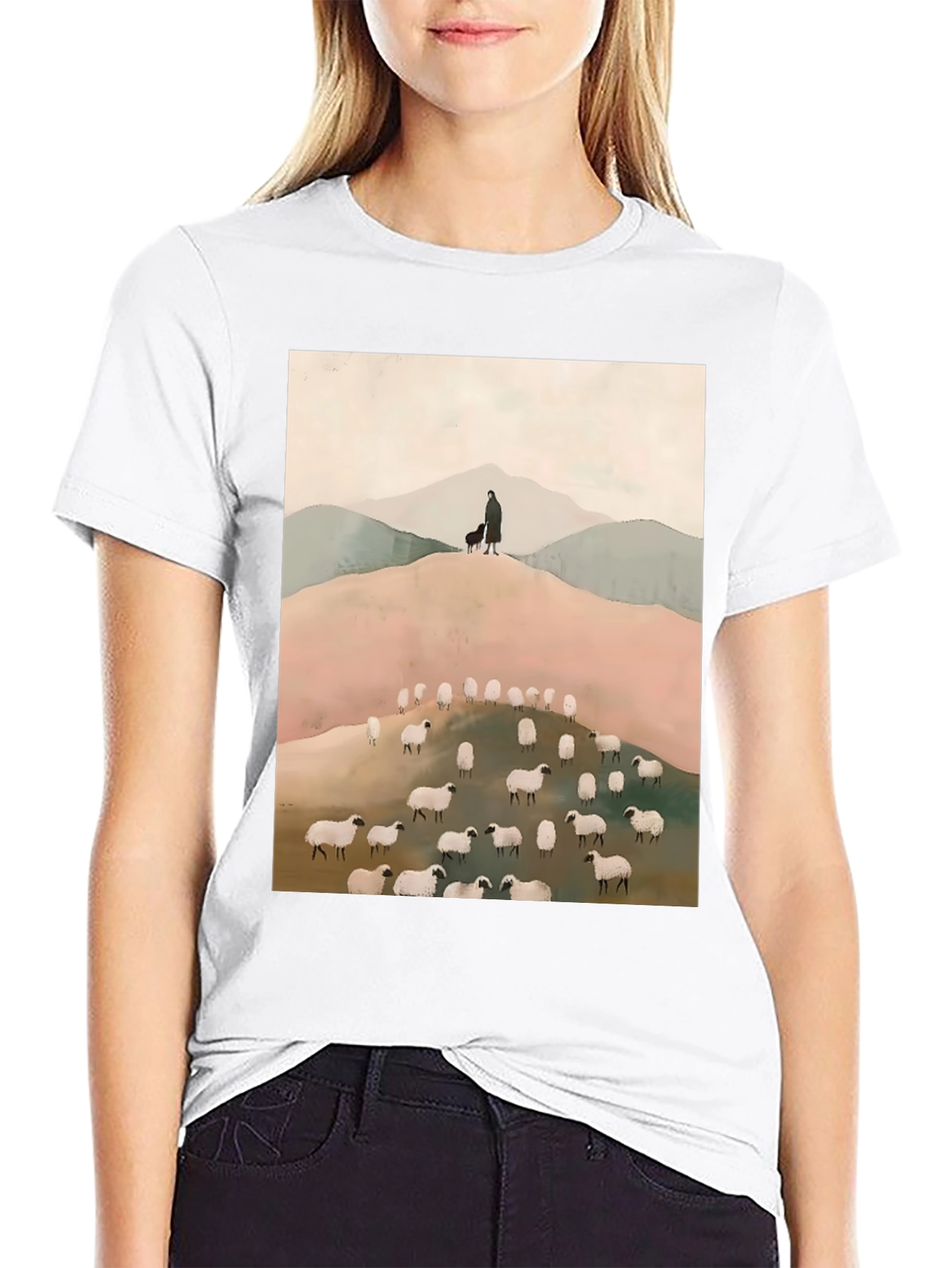 Shepherd and Sheep Graphic Tee