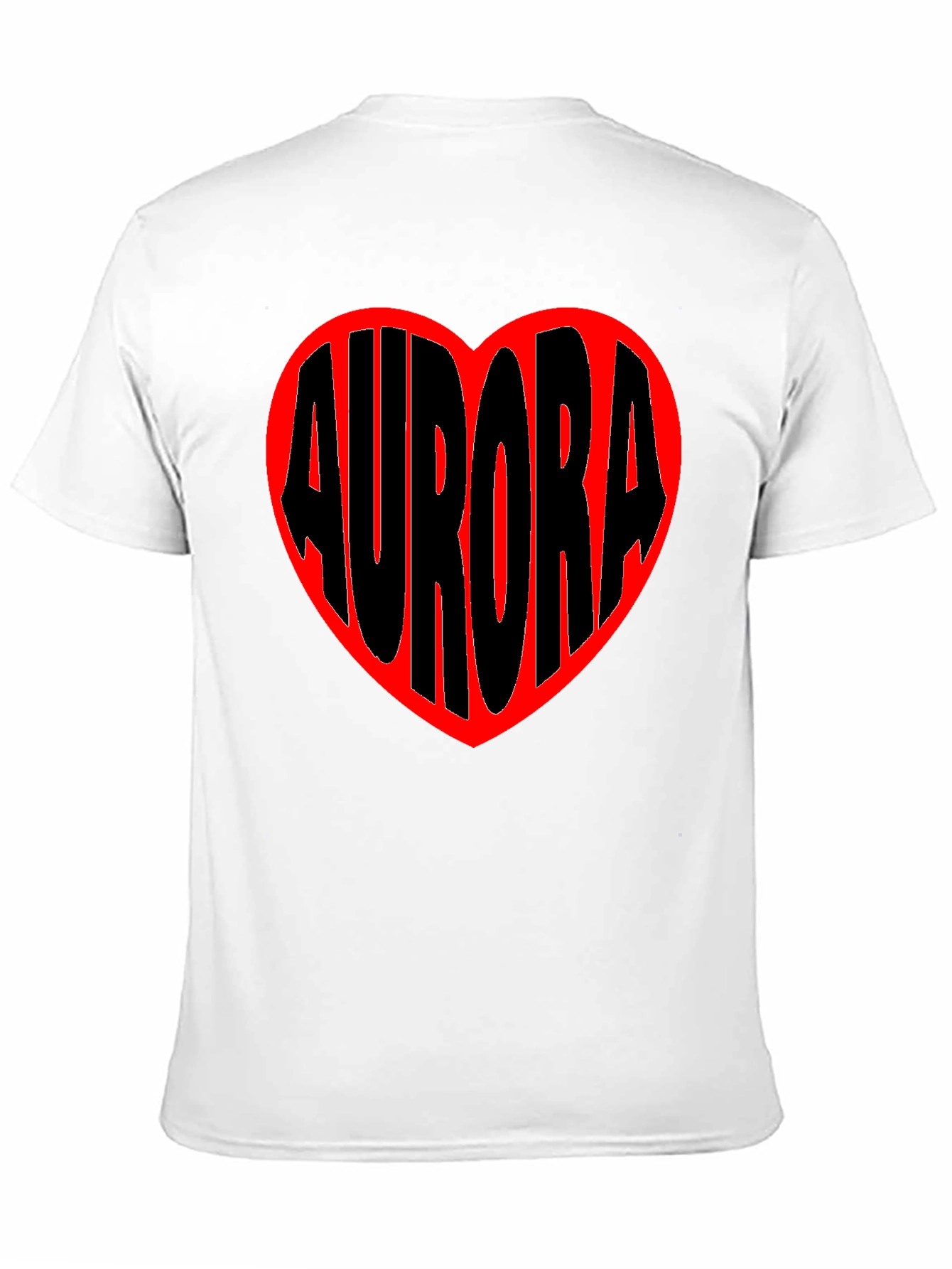 Aurora Heart Graphic Tee - Black Cotton Blend