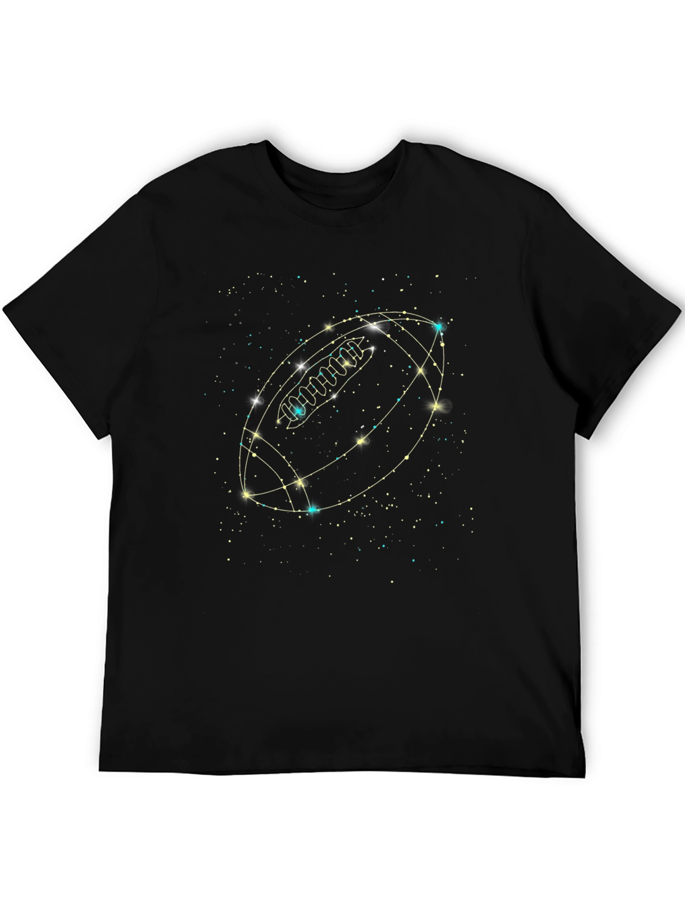 Football Constellation Graphic Black T-Shirt