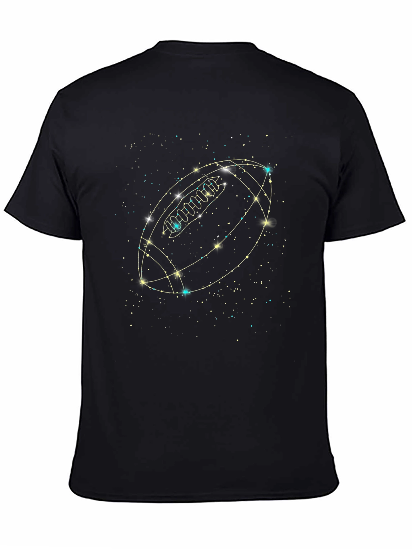 Football Constellation Graphic Black T-Shirt