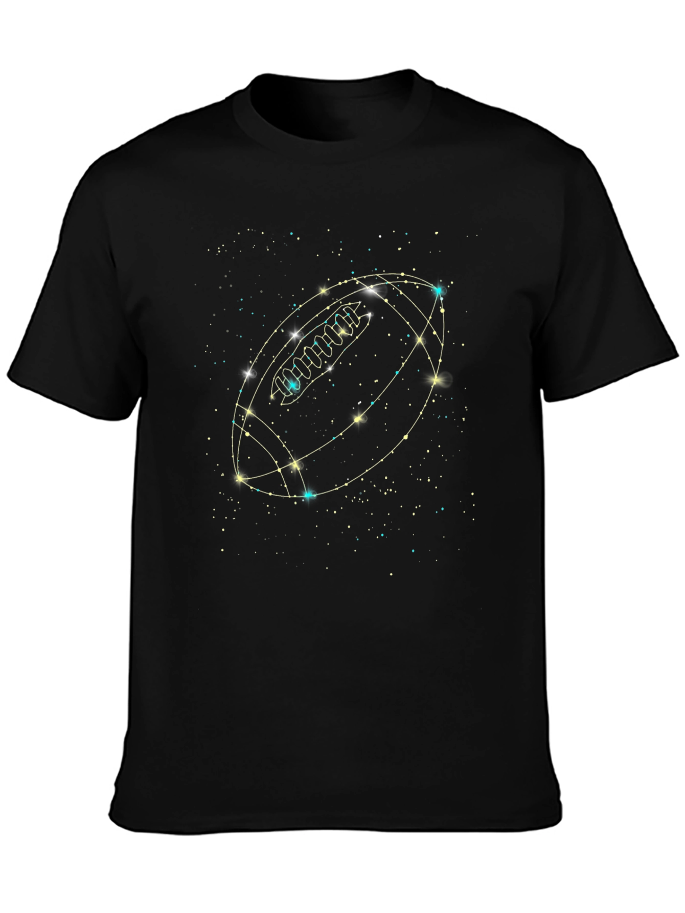 Football Constellation Graphic Black T-Shirt