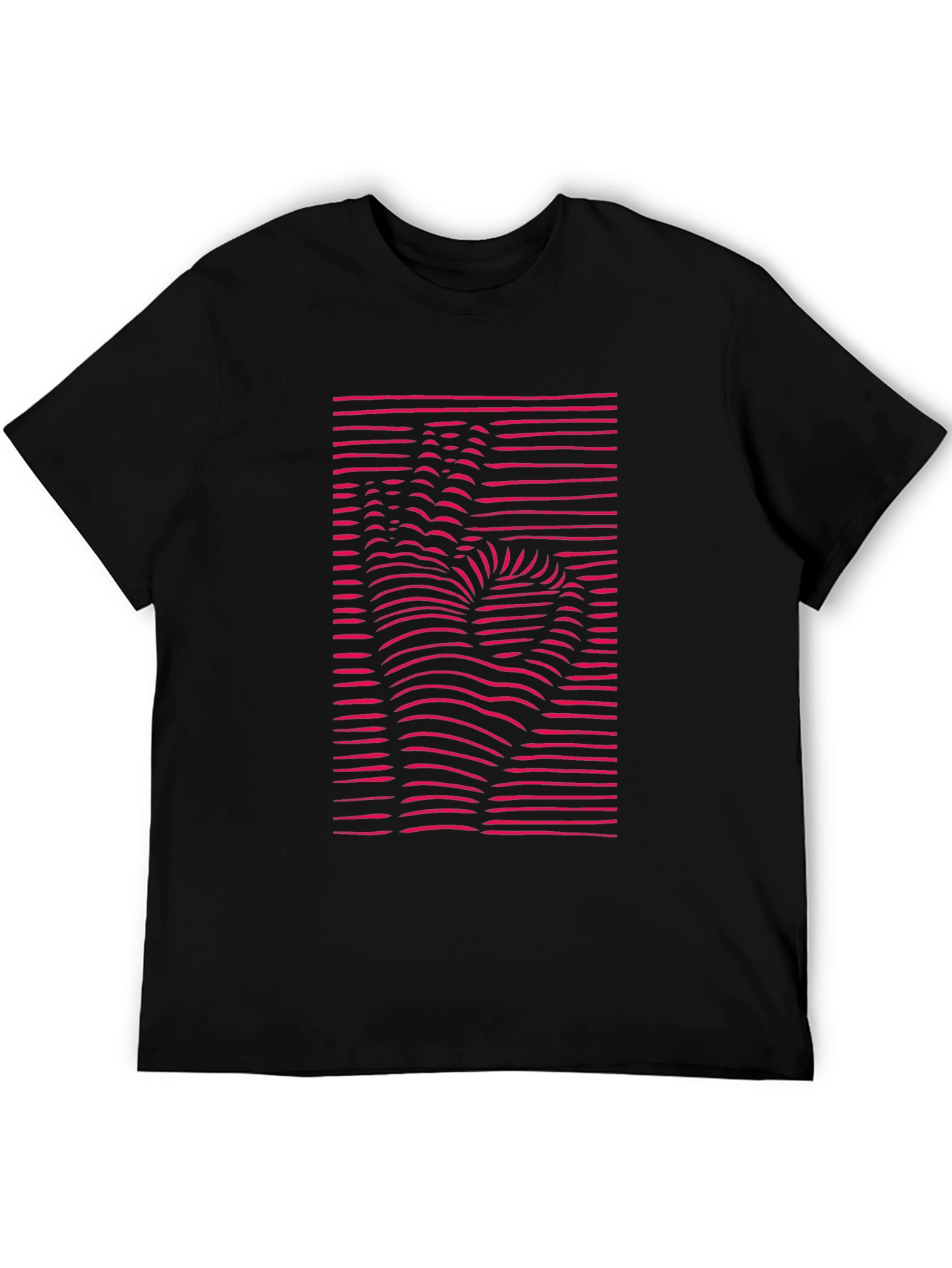 Optical Illusion Hand Graphic Tee - Modern Black T-Shirt