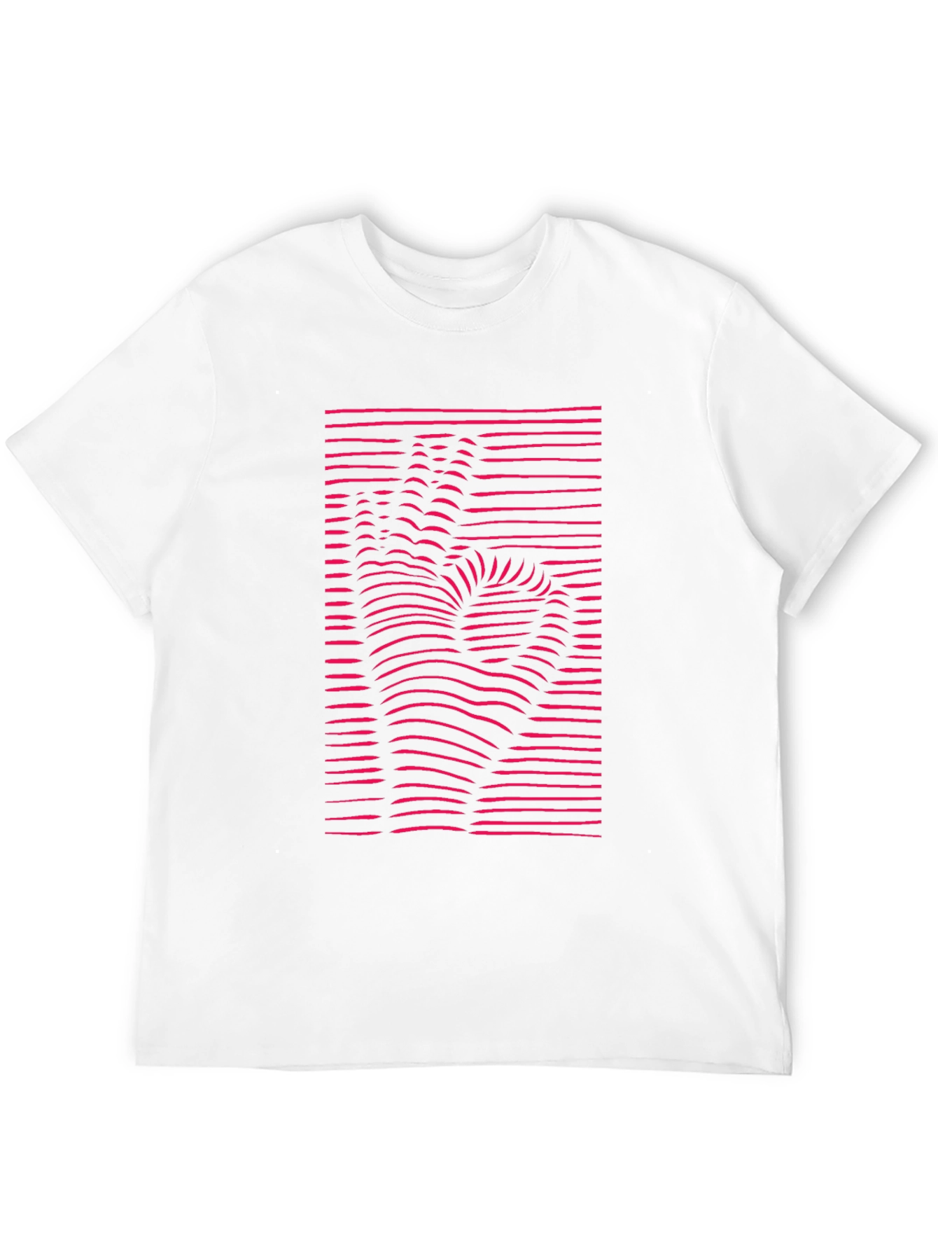 Optical Illusion Hand Graphic Tee - Modern Black T-Shirt