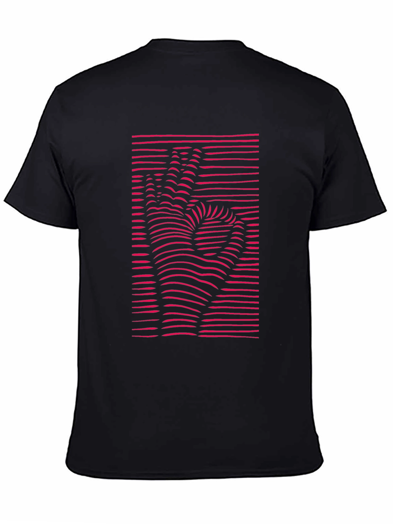 Optical Illusion Hand Graphic Tee - Modern Black T-Shirt