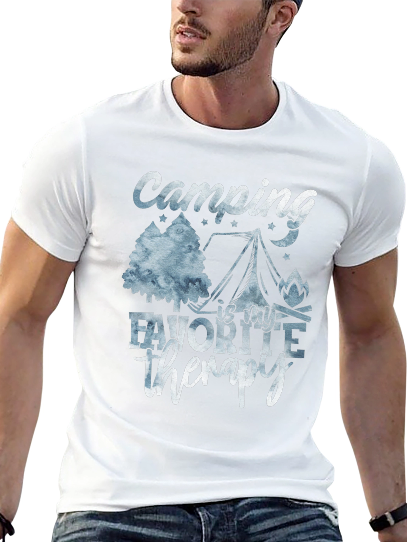 Camping Is My Therapy Graphic T-Shirt