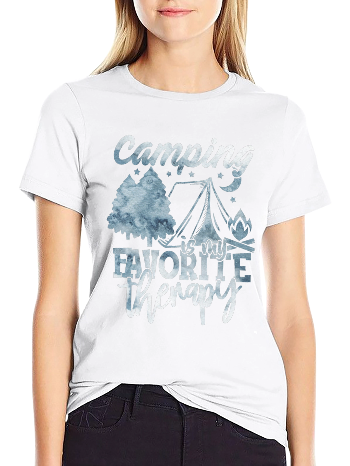 Camping Is My Therapy Graphic T-Shirt