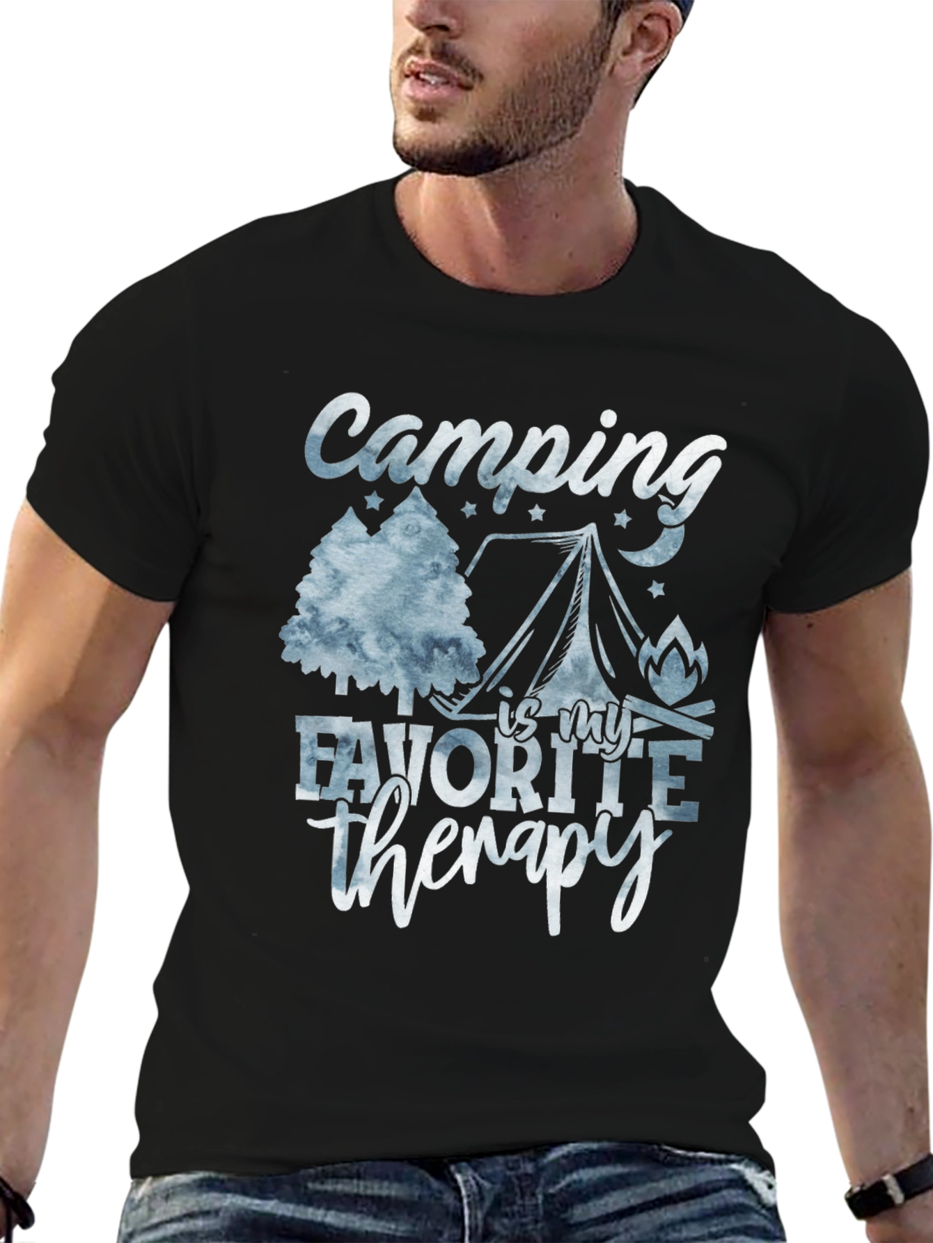 Camping Is My Therapy Graphic T-Shirt