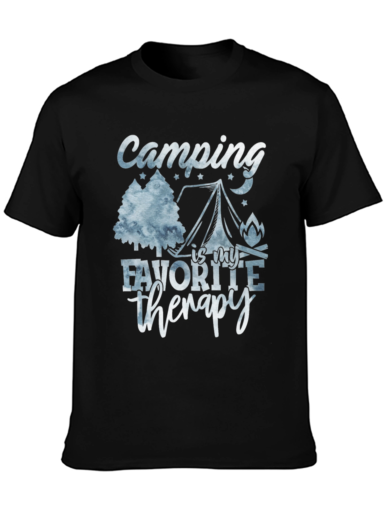 Camping Is My Therapy Graphic T-Shirt
