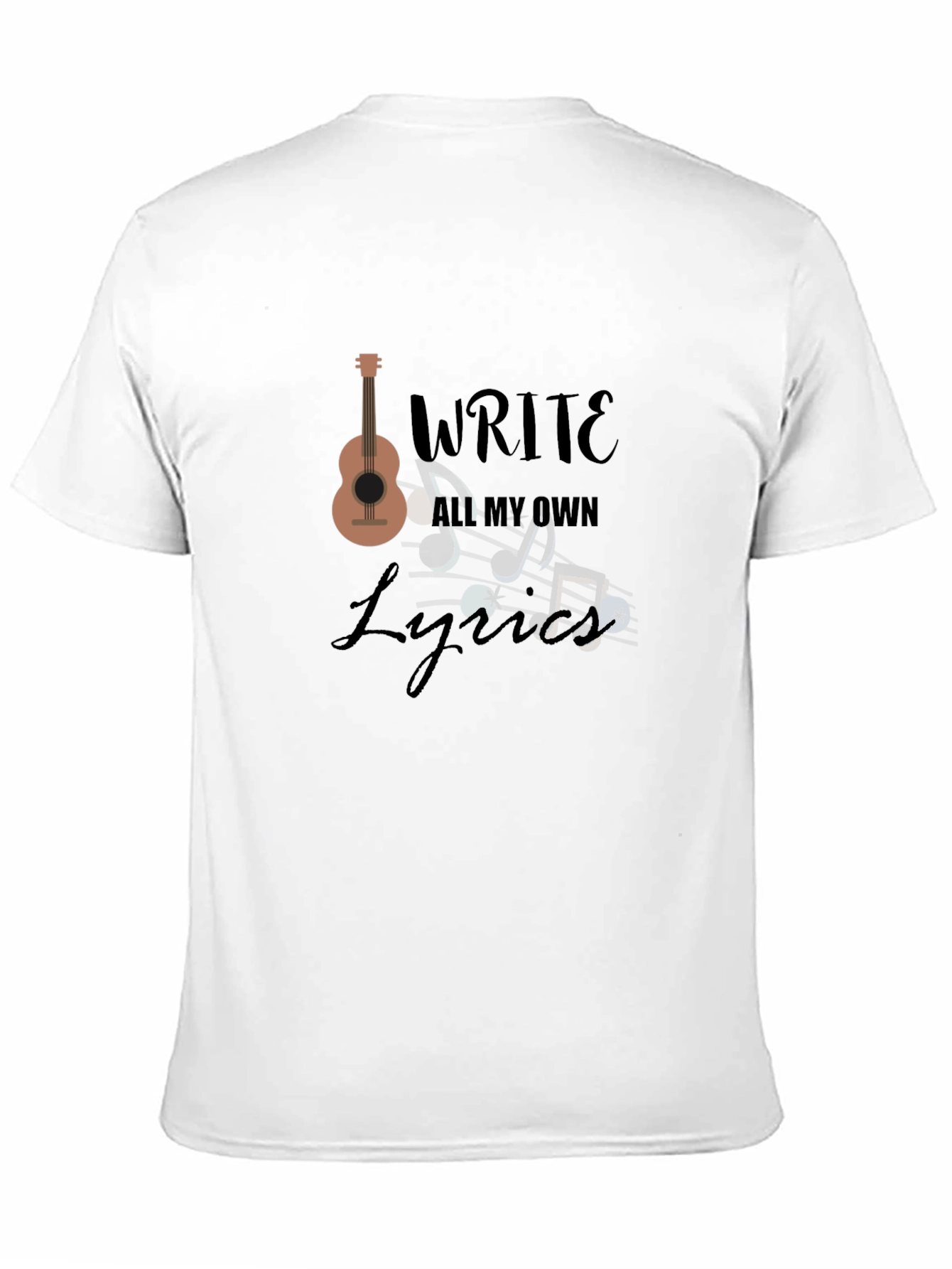 Write All My Own Lyrics Graphic Tee - Black