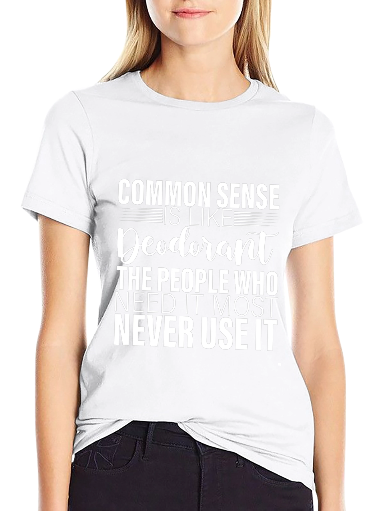 Funny Common Sense Deodorant Graphic Tee
